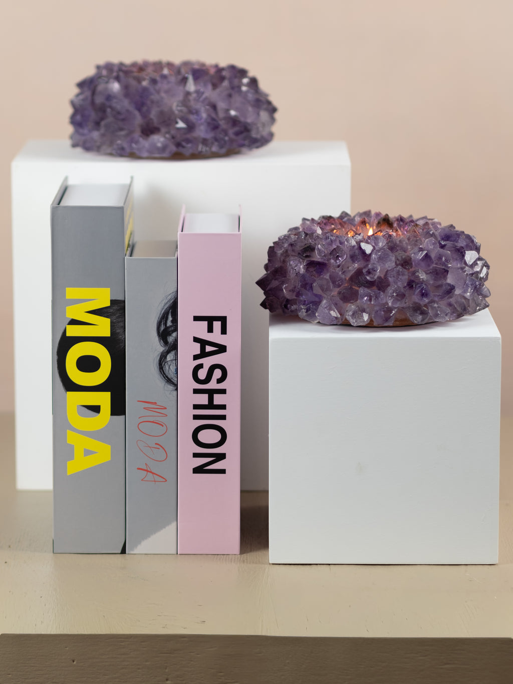 Amethyst Points Candle Holder