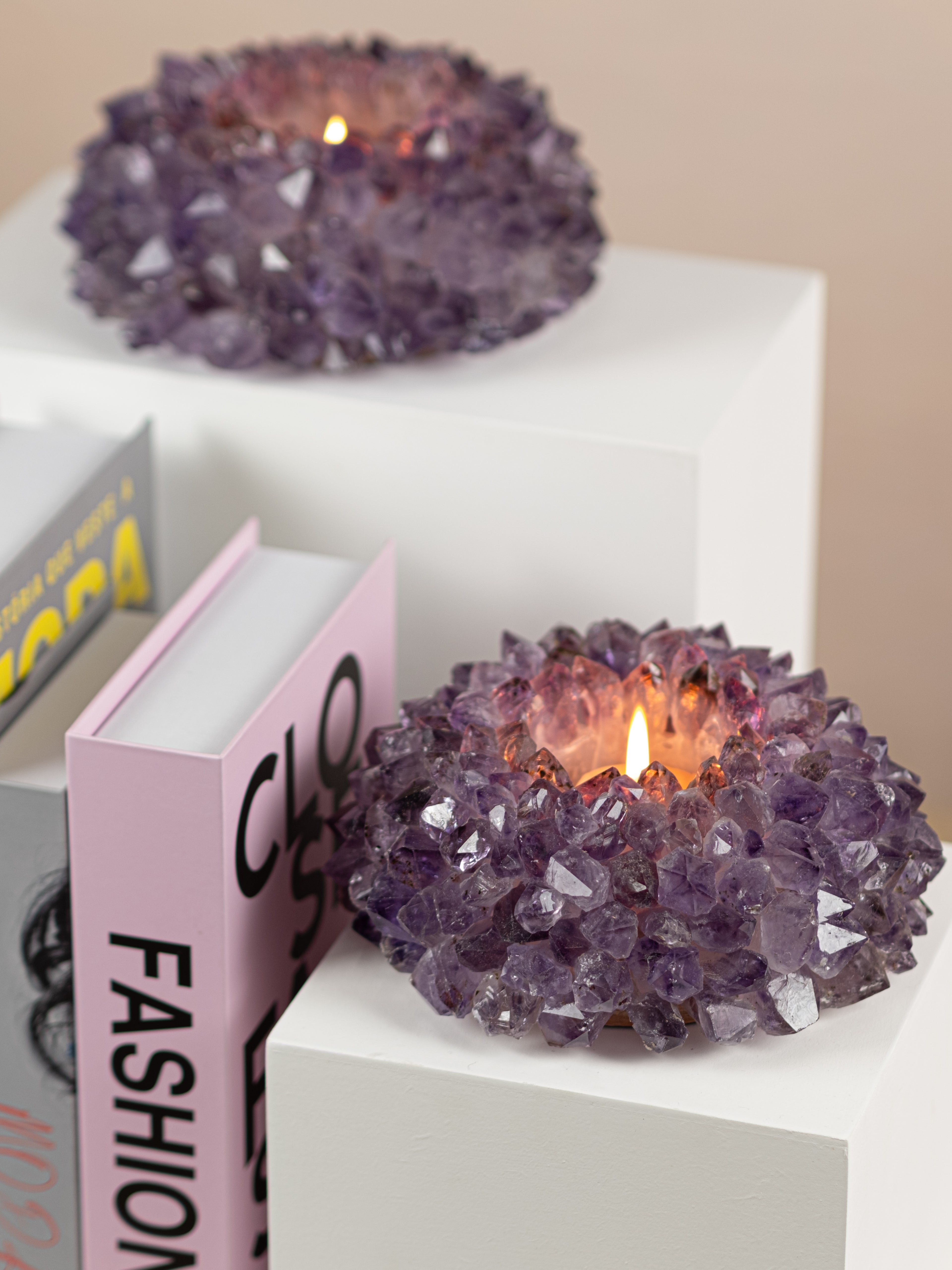 Amethyst Points Candle Holder