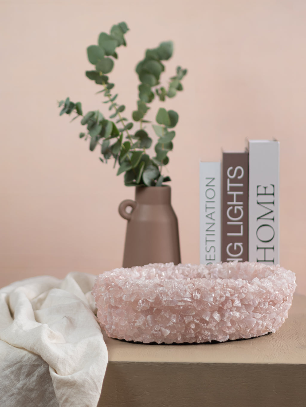 Oval Rose Quartz Bowl