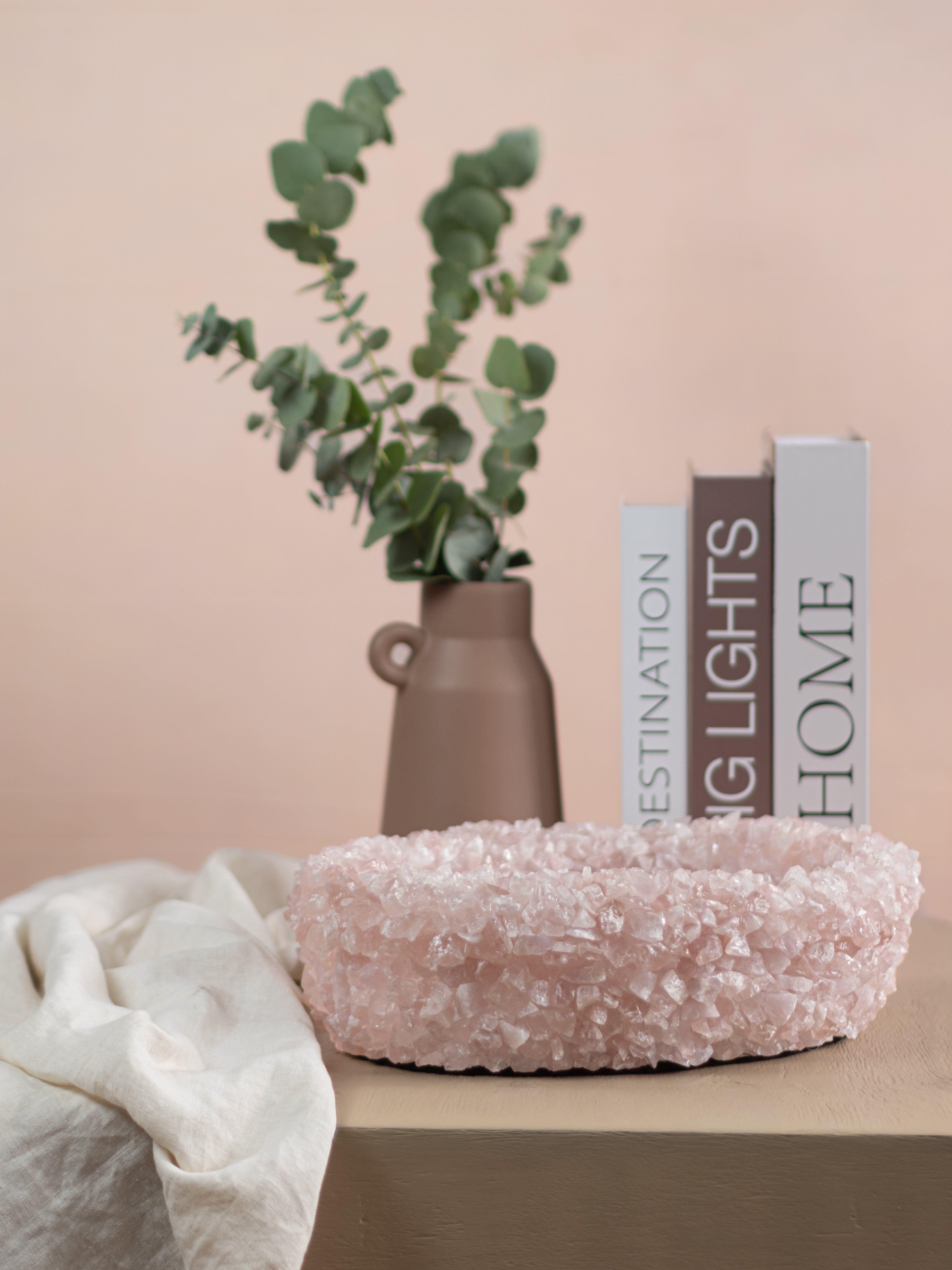 Oval Rose Quartz Bowl