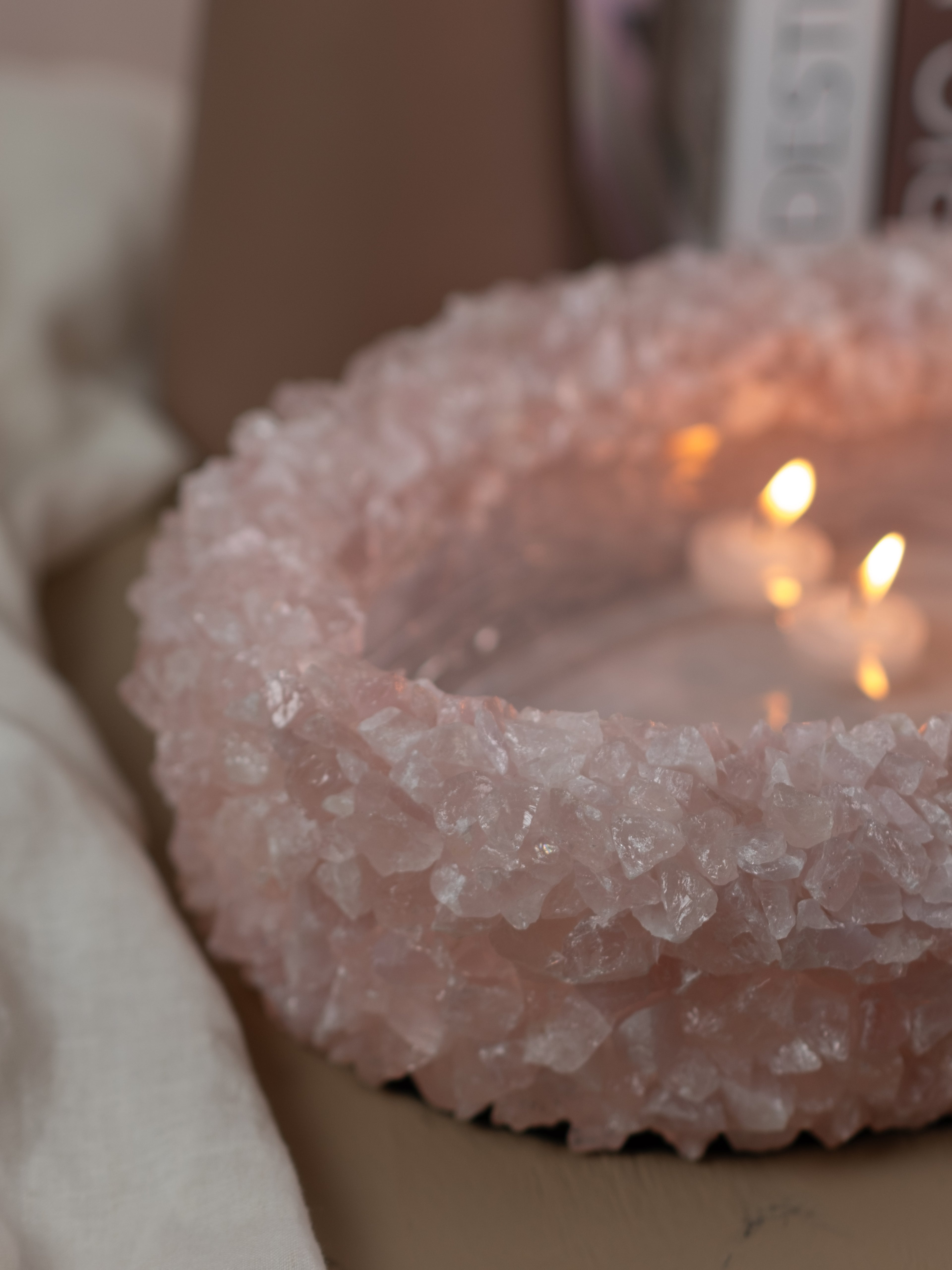 Oval Rose Quartz Bowl