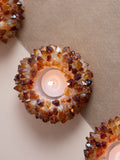 Citrine Quartz Points Candle Holder