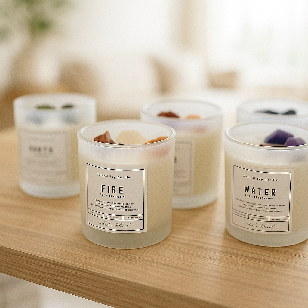 Crystal Soywax 4 Elements Candle - Water