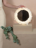 Lemurian Quartz Point Round LED Wall Mirror