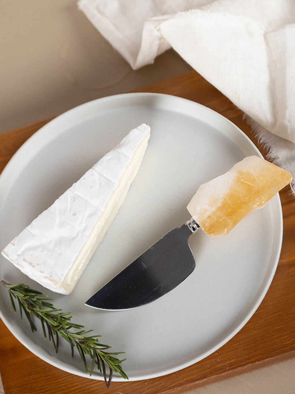 Cheese Knife with Citrine Point Handle