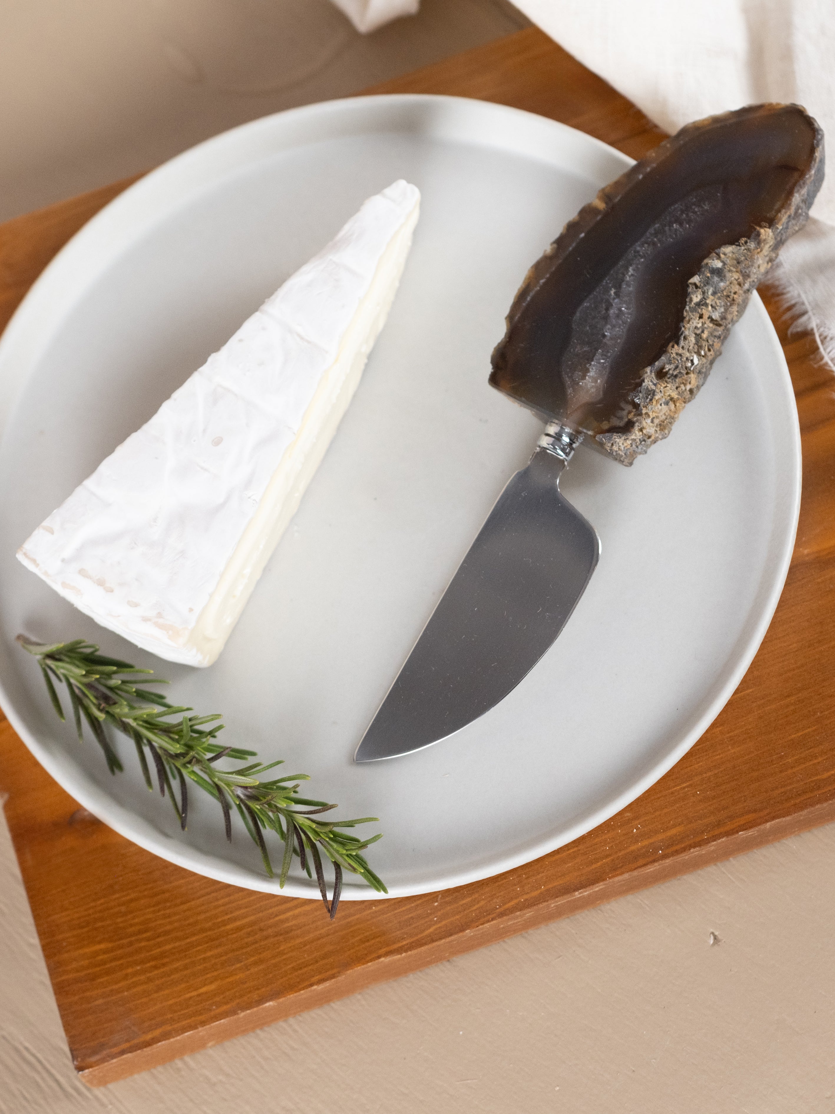 Cheese Knife with Agate Slab Handle