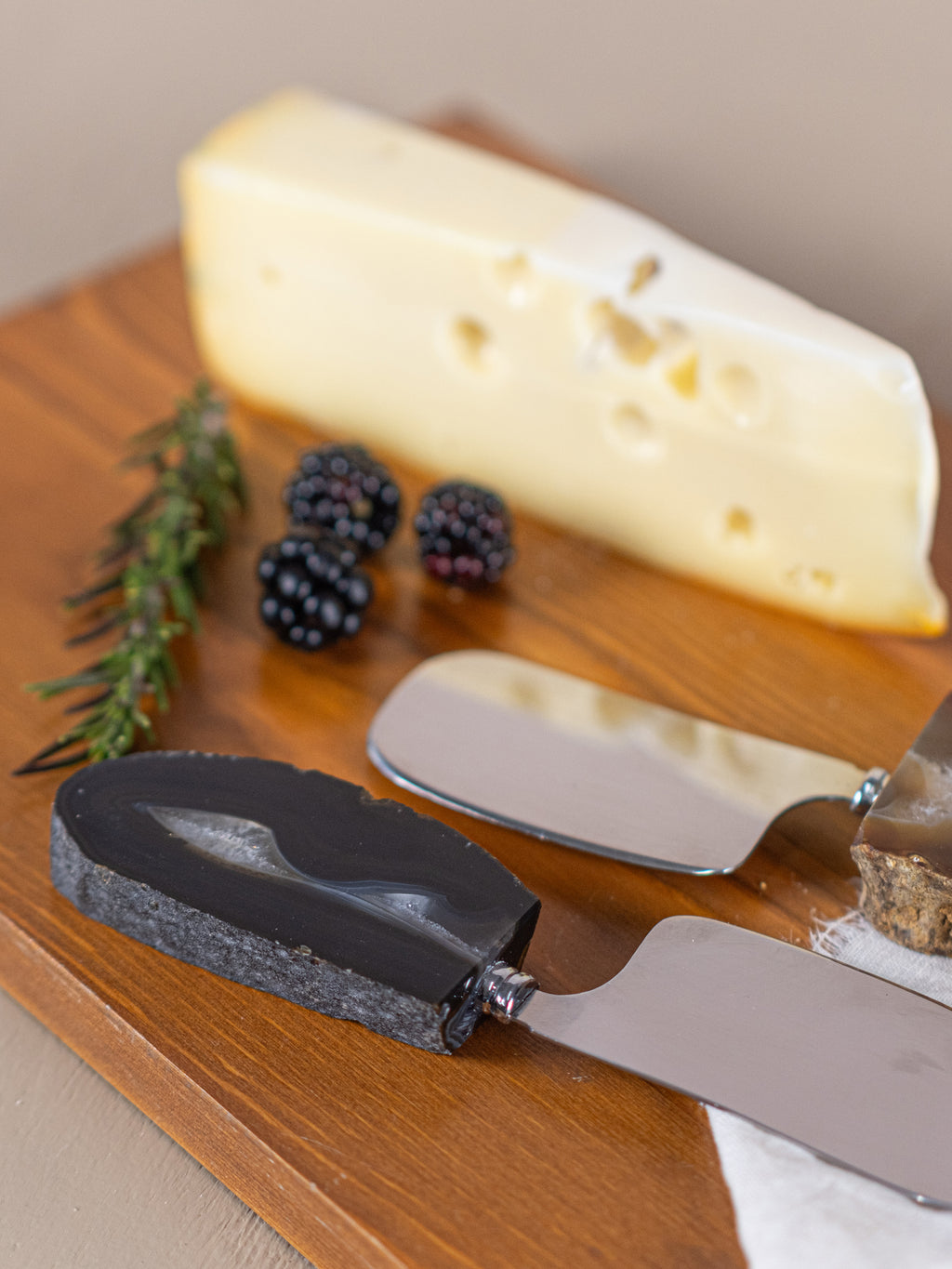 Cheese Cleaver with Agate Slab Handle