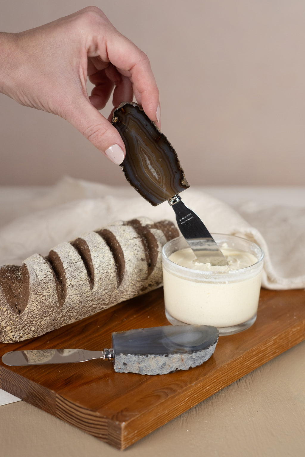 Spreader with Agate Handle