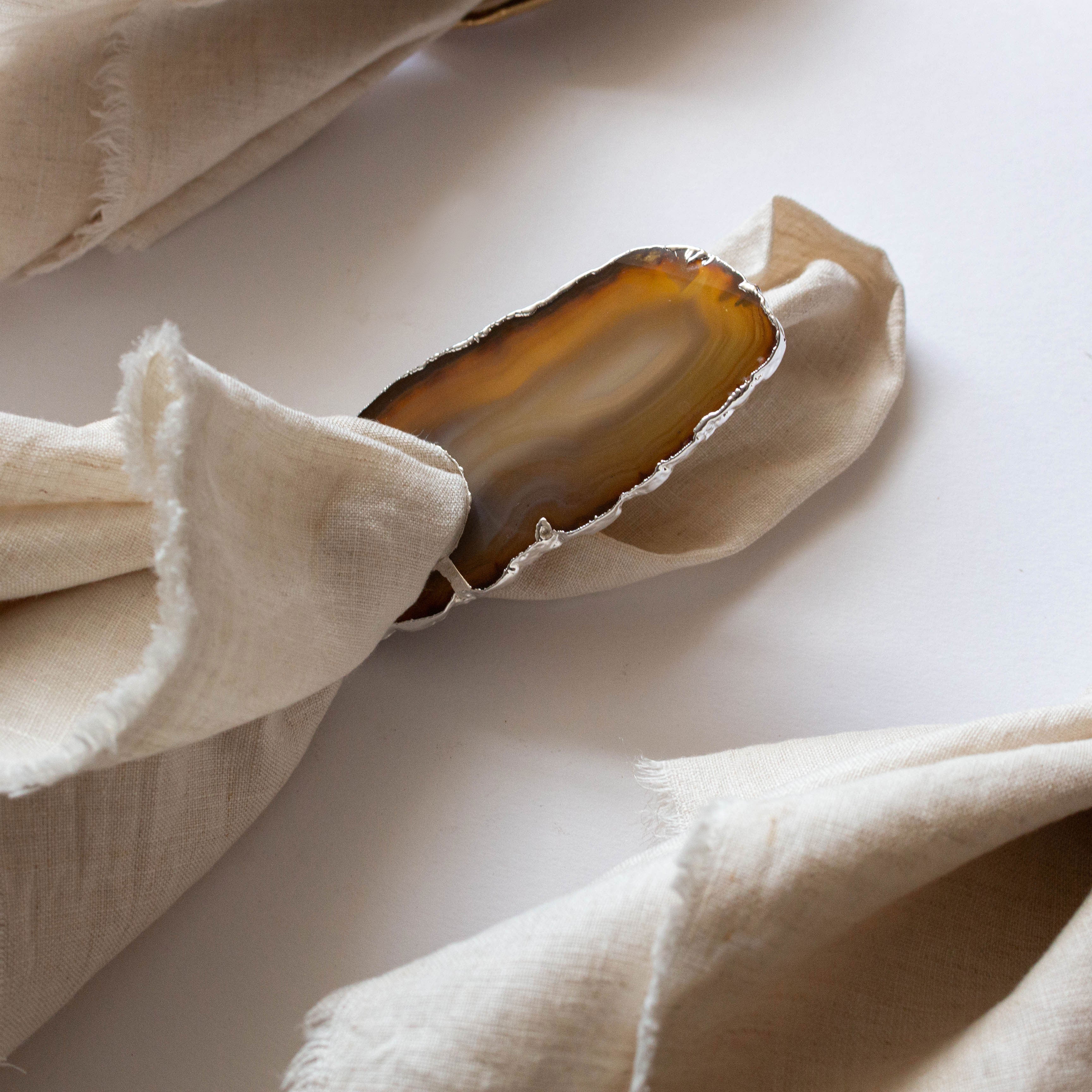 Napkin Ring in Agate Slice - Natural