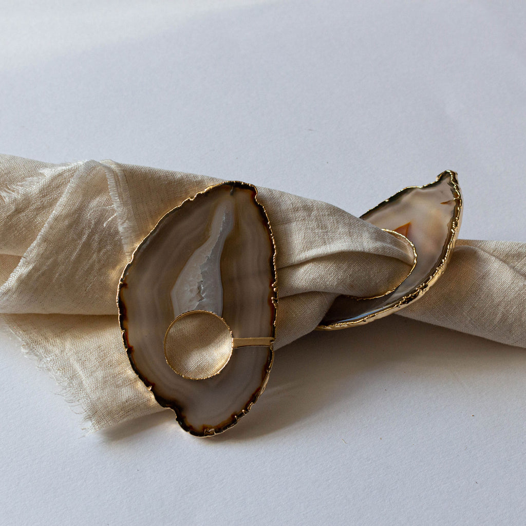Napkin Ring in Agate Slice - Natural