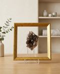 Crystal Druzy Floating Frame Smokey Cluster