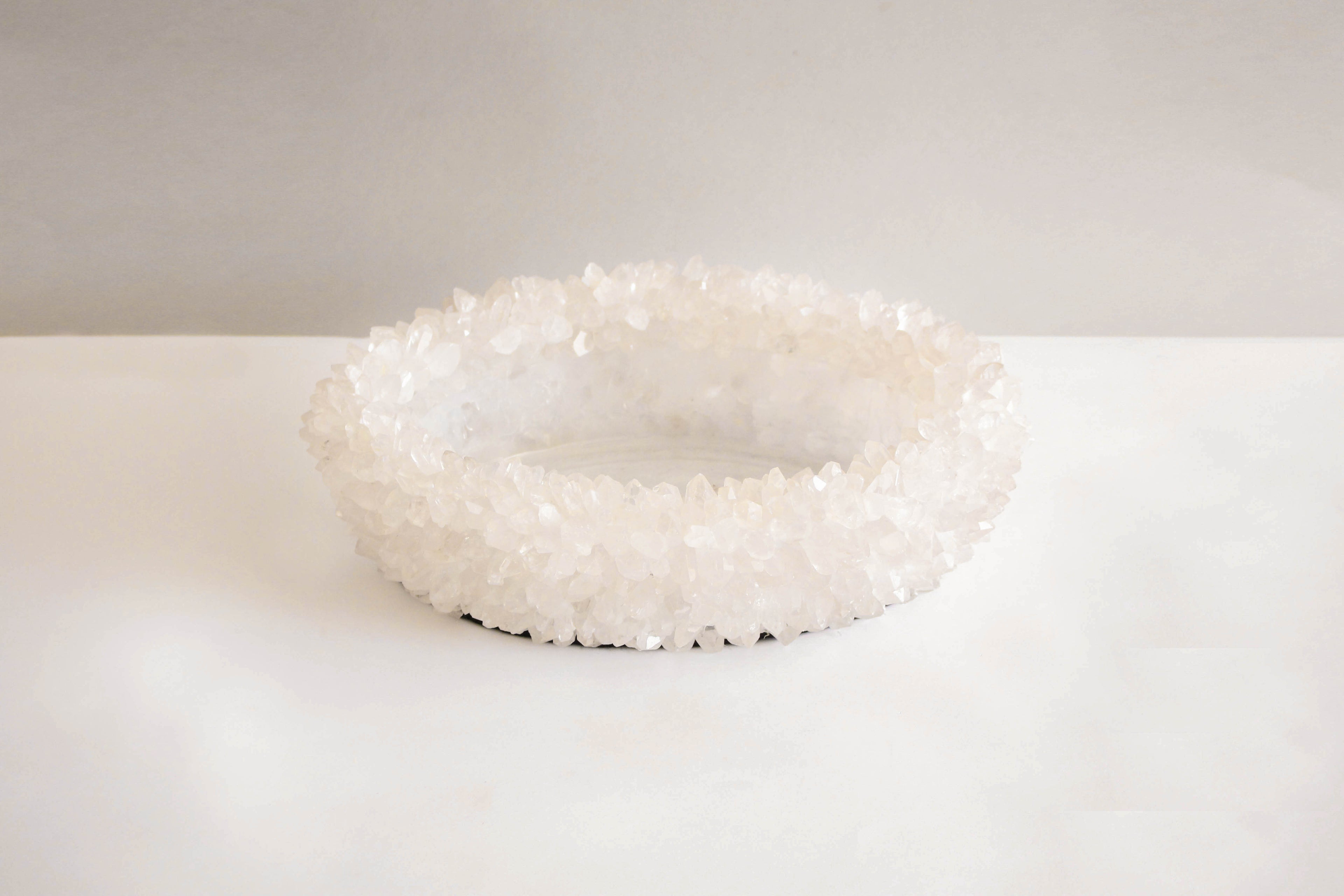 Oval Crystal Bowl - Rose Quartz
