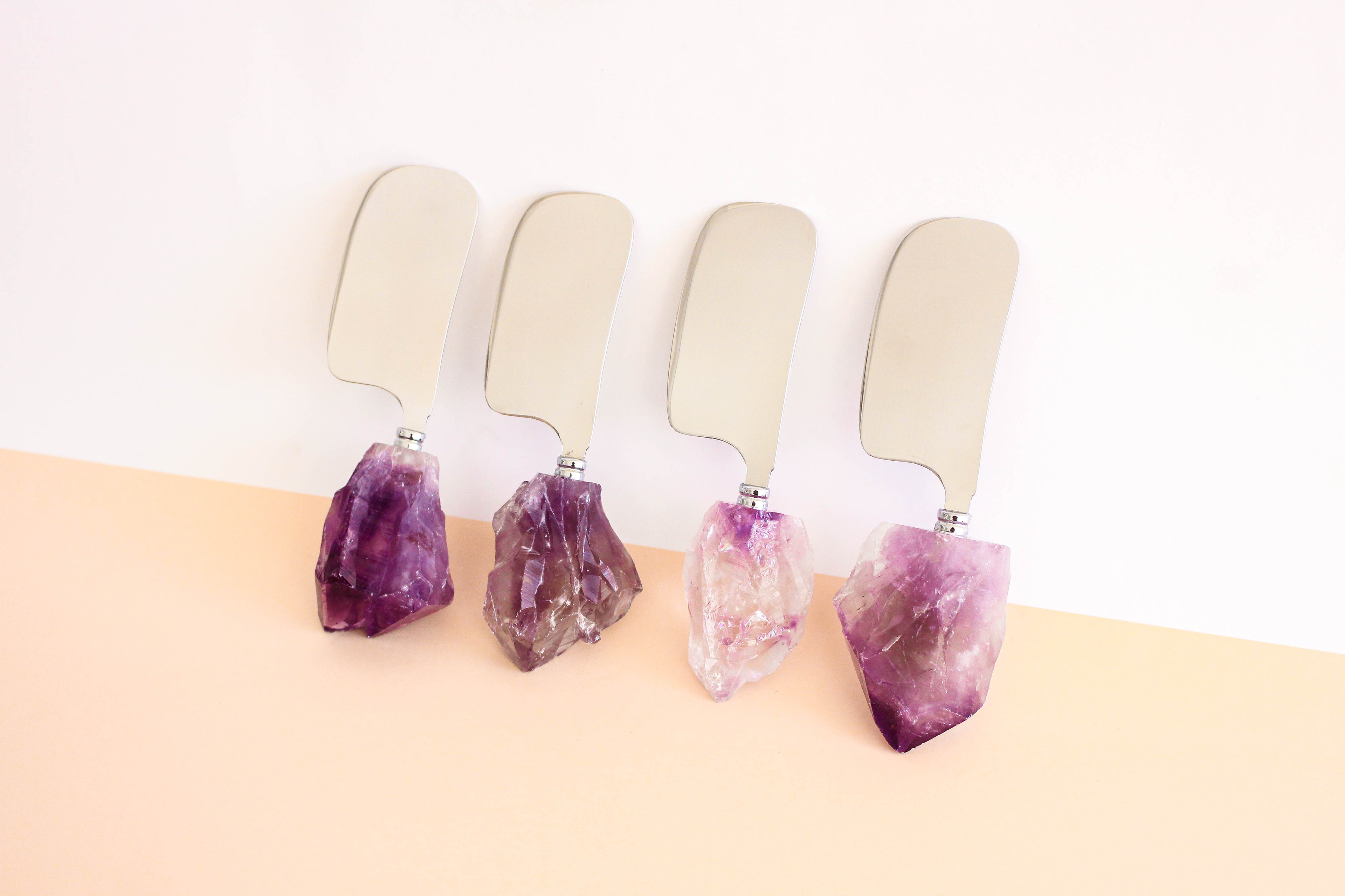 Cheese Cleaver with Amethyst Point Handle
