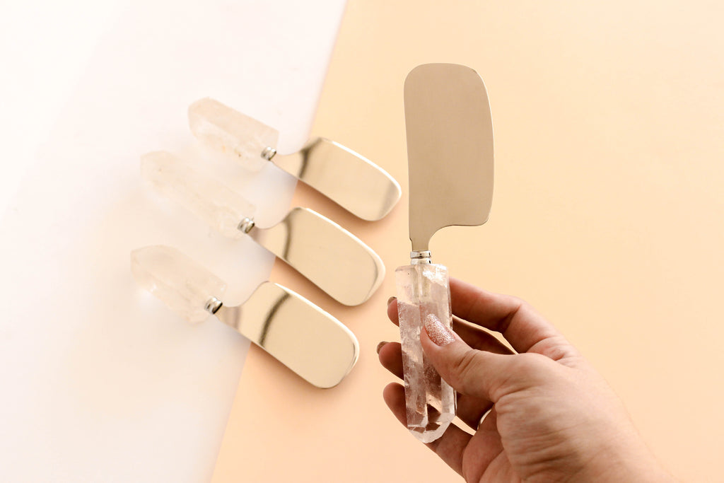 Cheese Cleaver with Crystal Point Handle