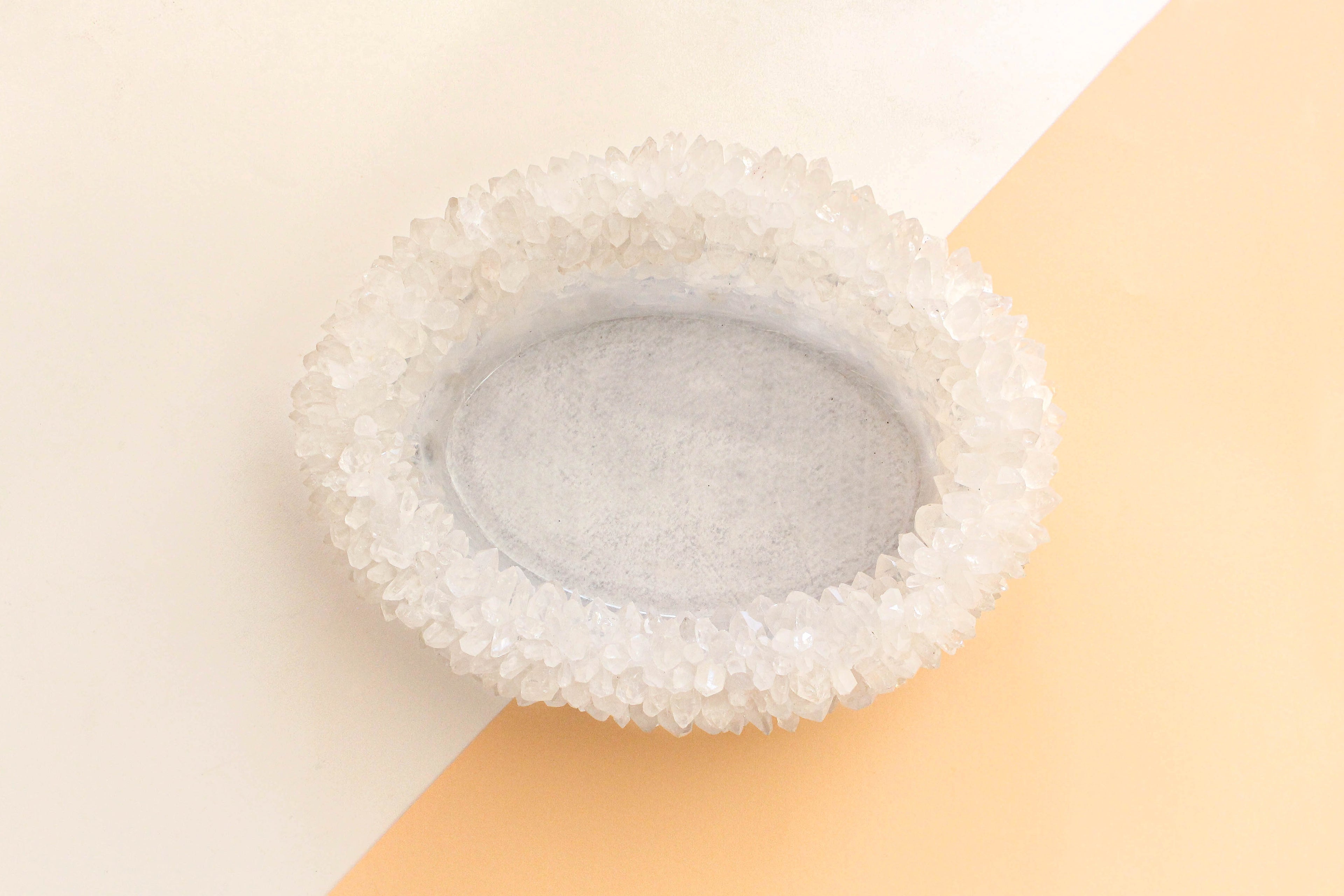 Oval Crystal Bowl - Rose Quartz