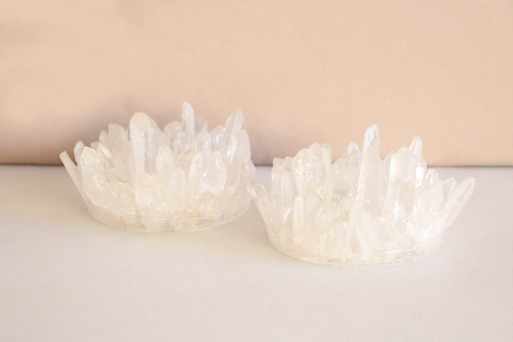 Lemurian Quartz Crown Candle Holder