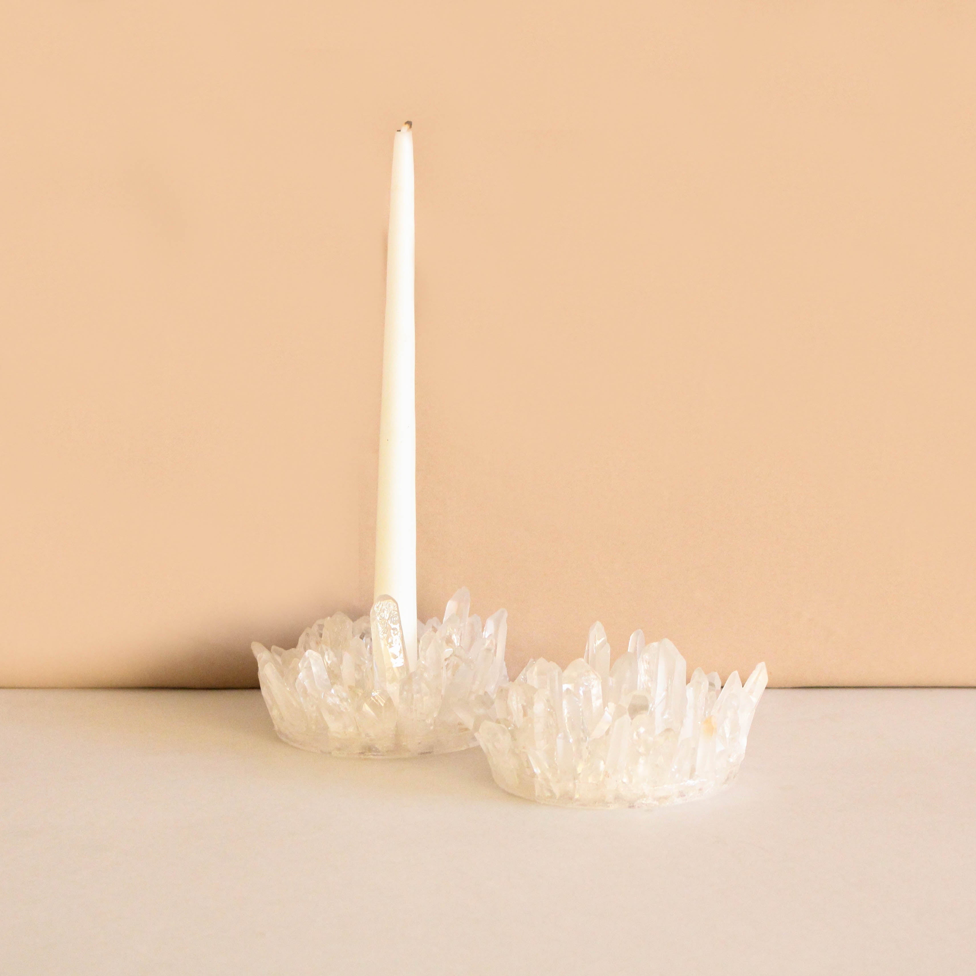 Lemurian Quartz Candle Holder