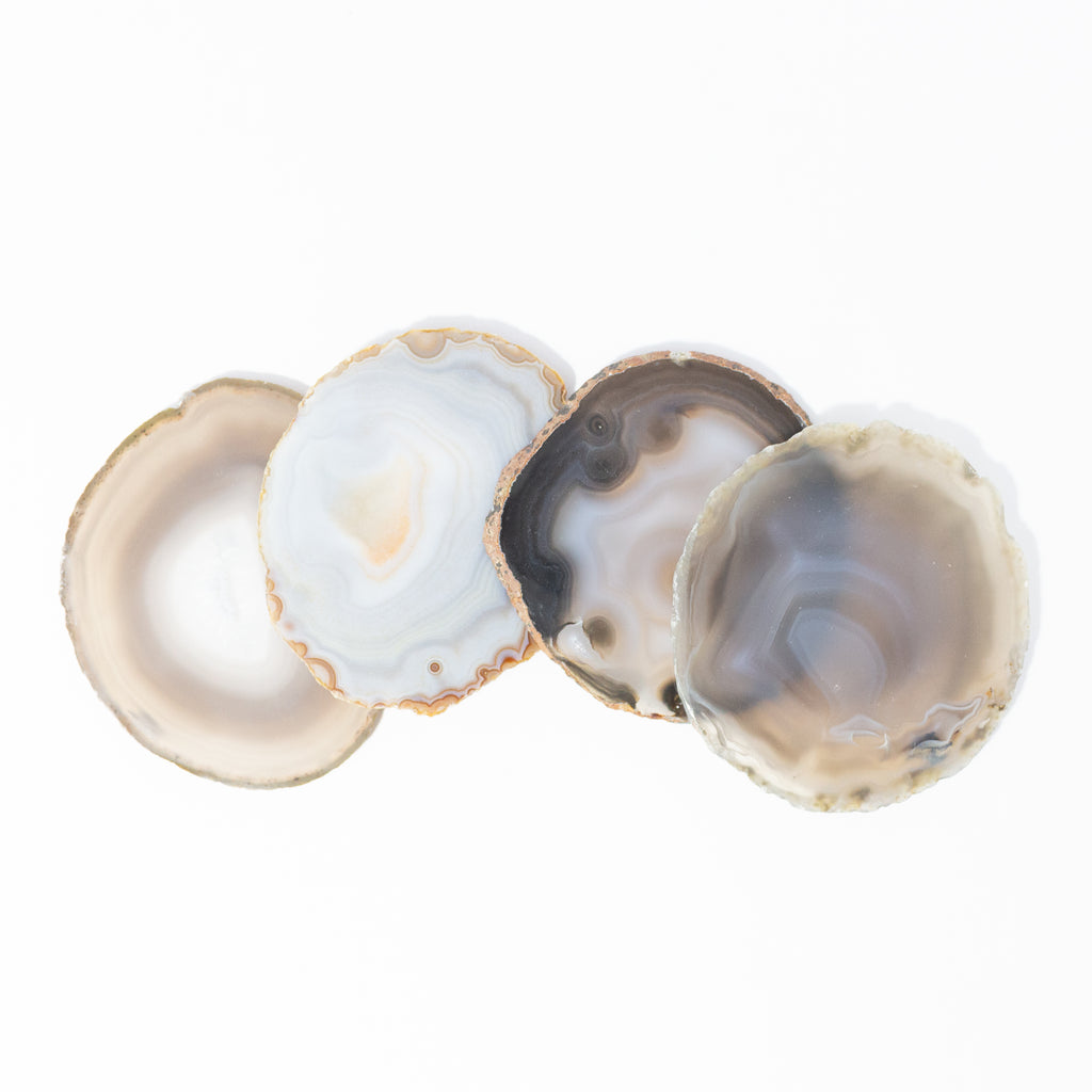 Agate Slice Drink Coaster - Natural