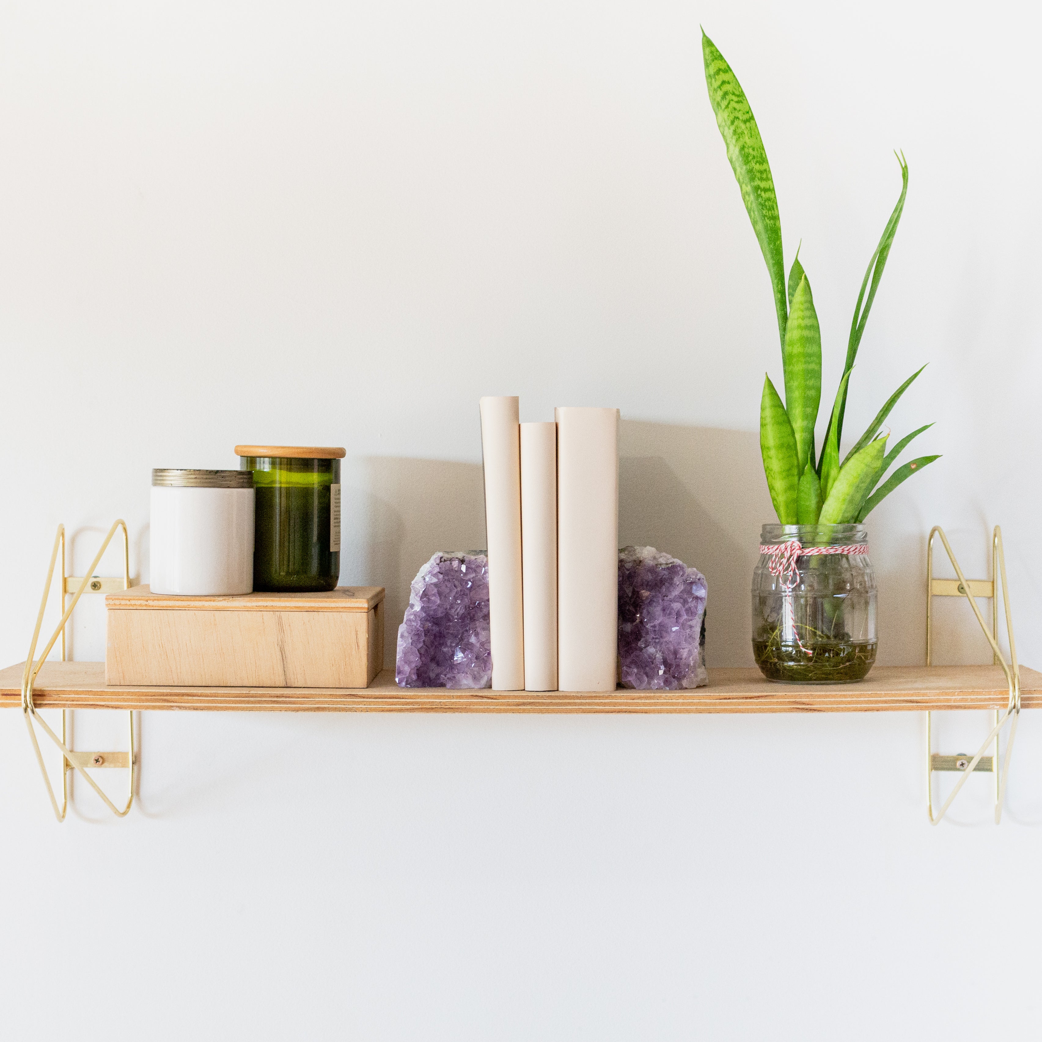 Amethyst Druzy Bookend Pair