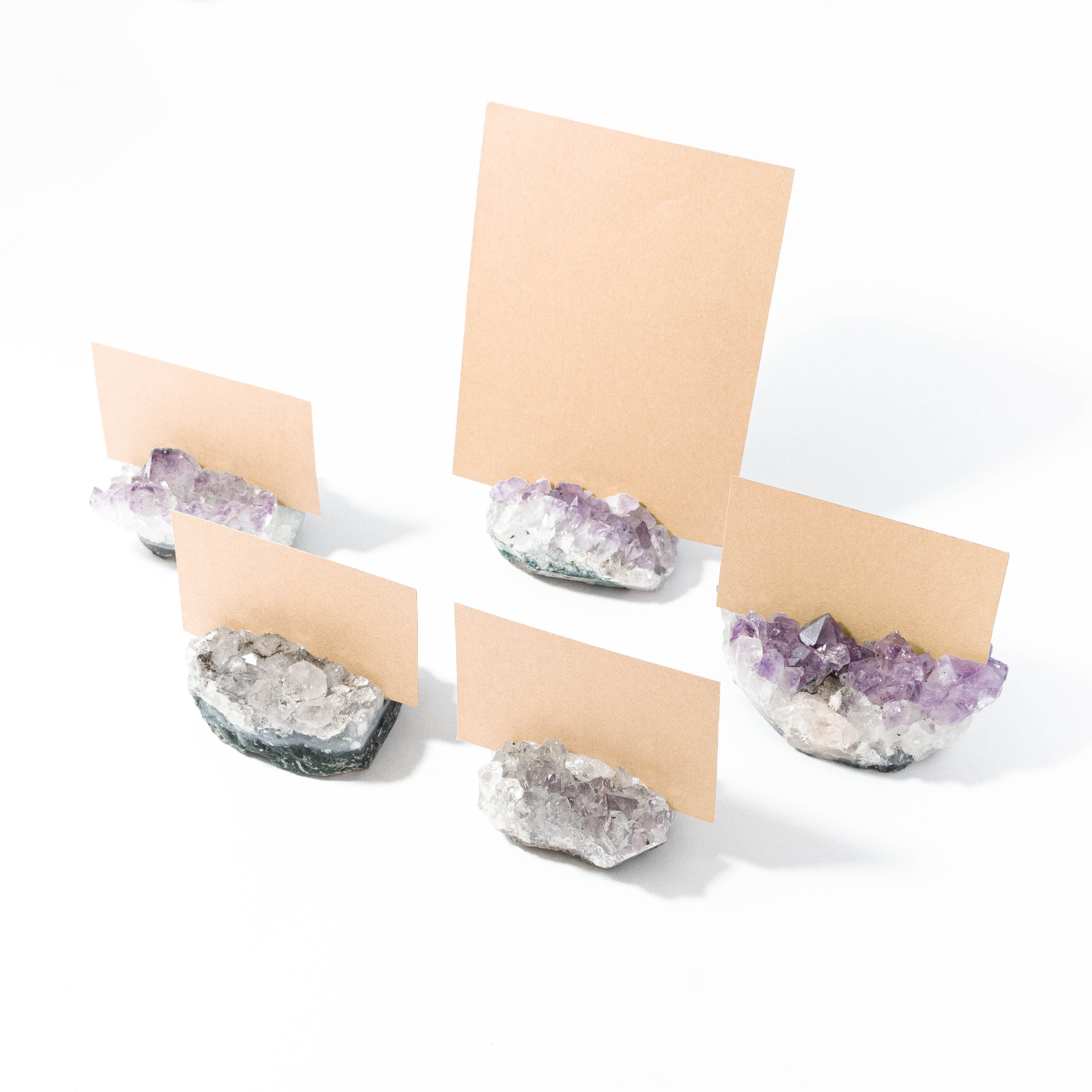 Amethyst Druzy Card, Picture, Placement, Tag Holder