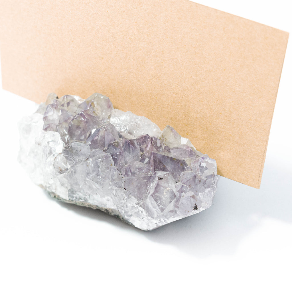 Amethyst Druzy Card, Picture, Placement, Tag Holder
