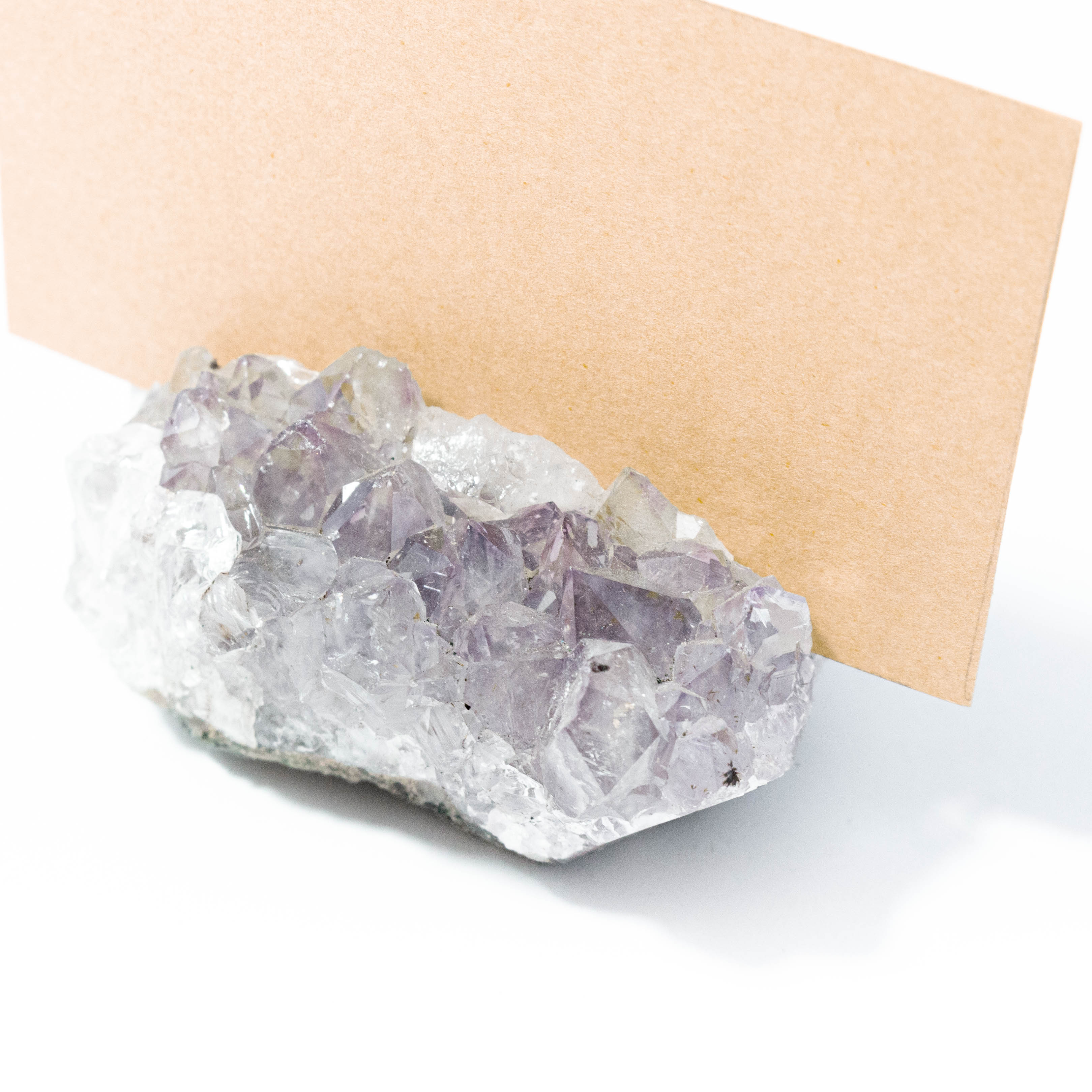 Amethyst Druzy Card, Picture, Placement, Tag Holder