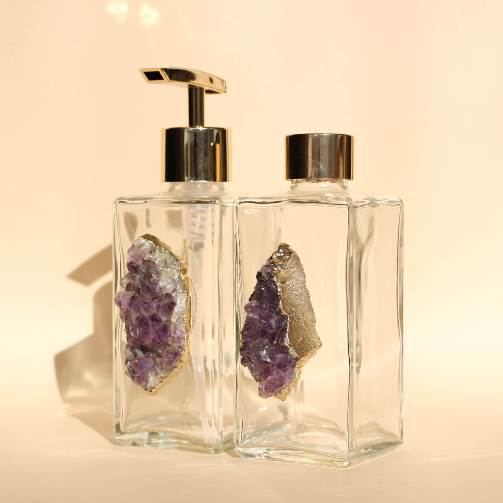 Handcrafted Crystal Glass Dispenser & Diffuser Set - 2 Piece