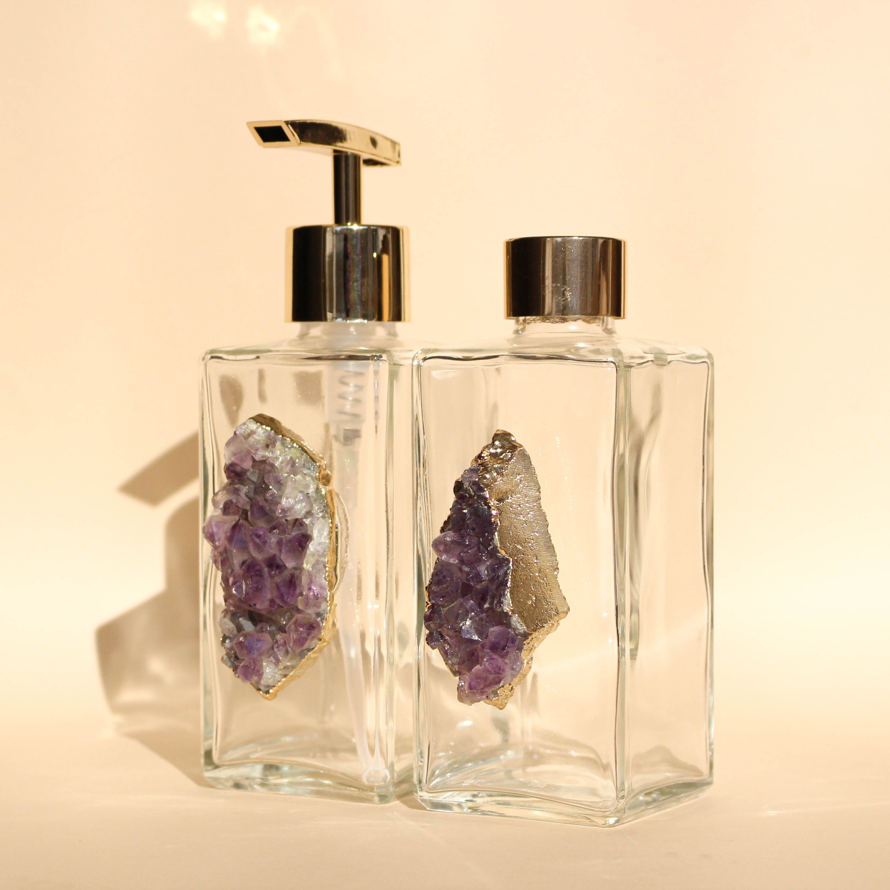 Handcrafted Crystal Glass Dispenser & Diffuser Set - 2 Piece