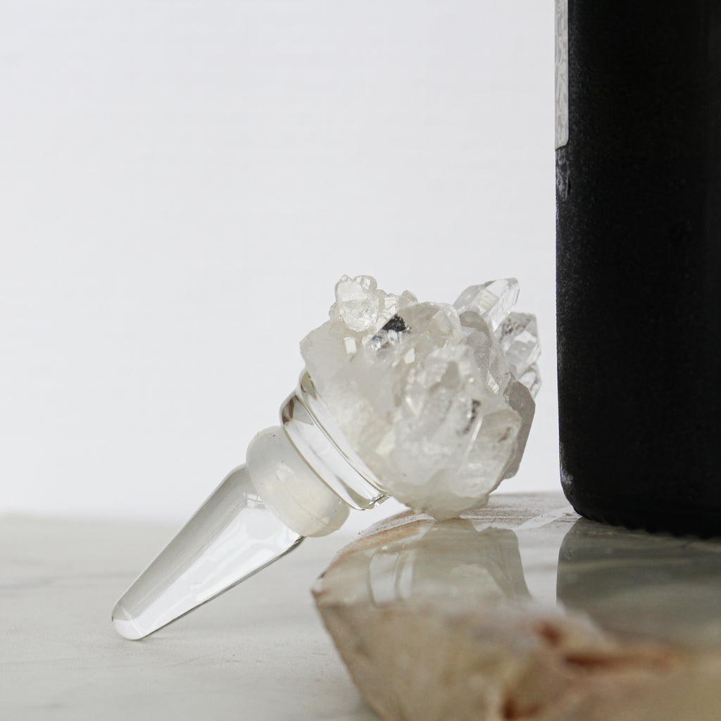 Crystal Druzy Wine Stopper in Acrylic