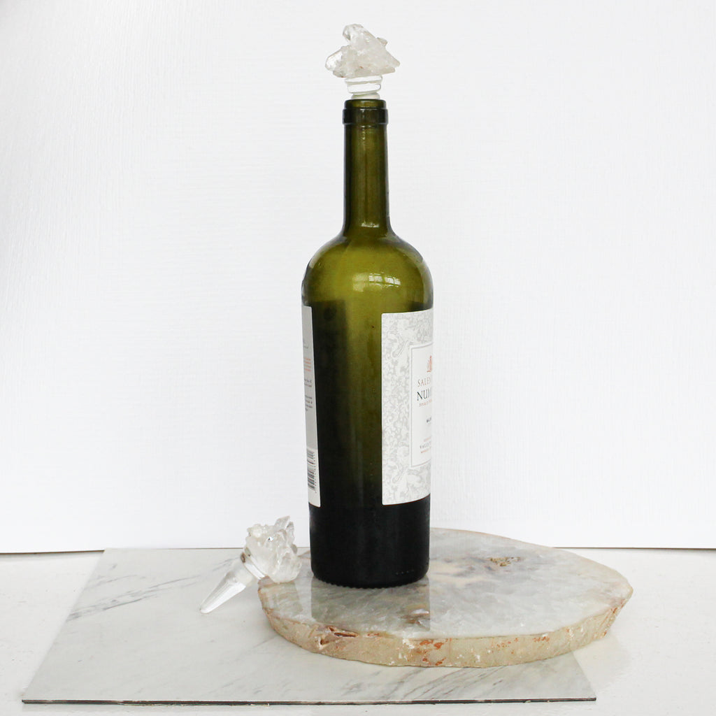 Crystal Druzy Wine Stopper in Acrylic