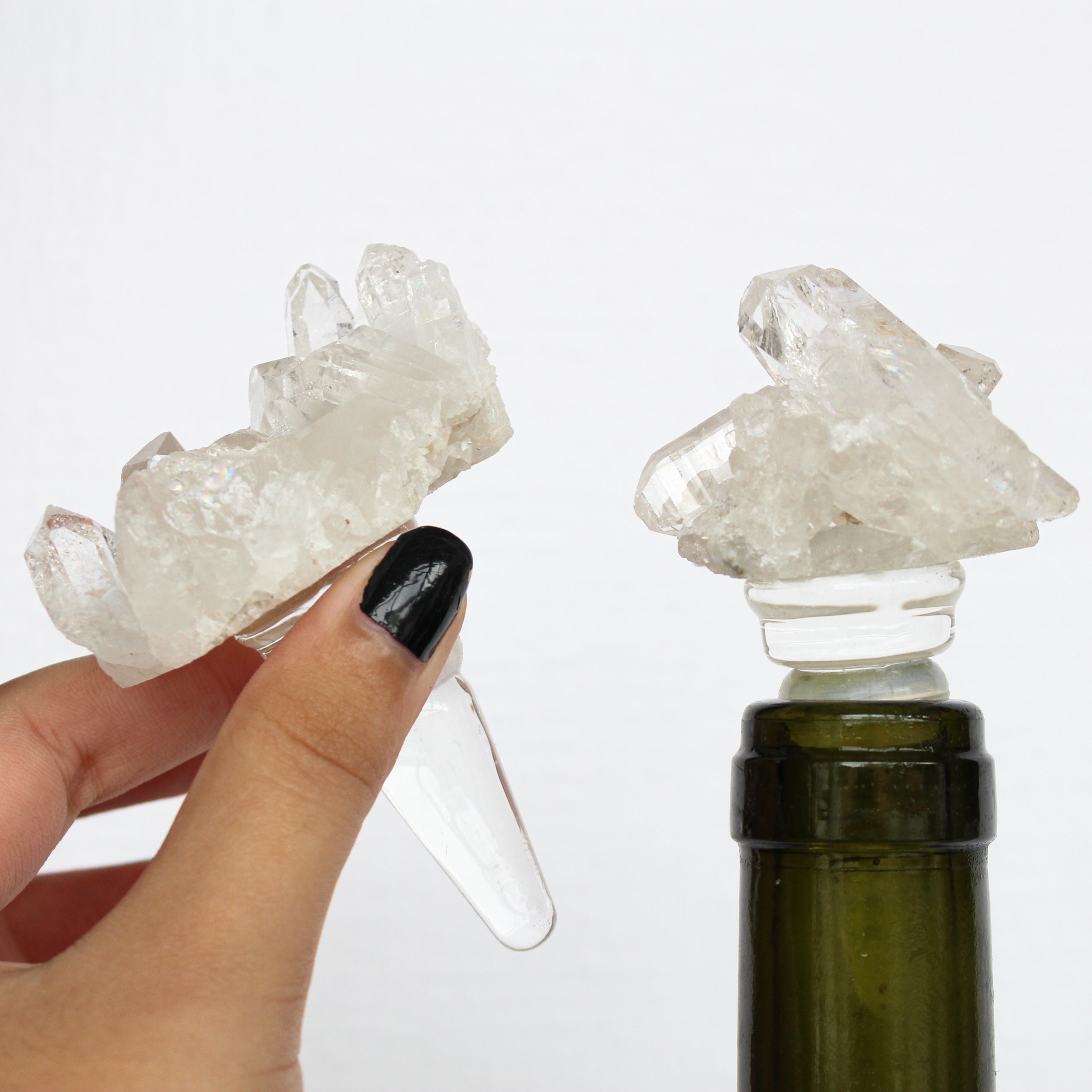 Crystal Druzy Wine Stopper in Acrylic