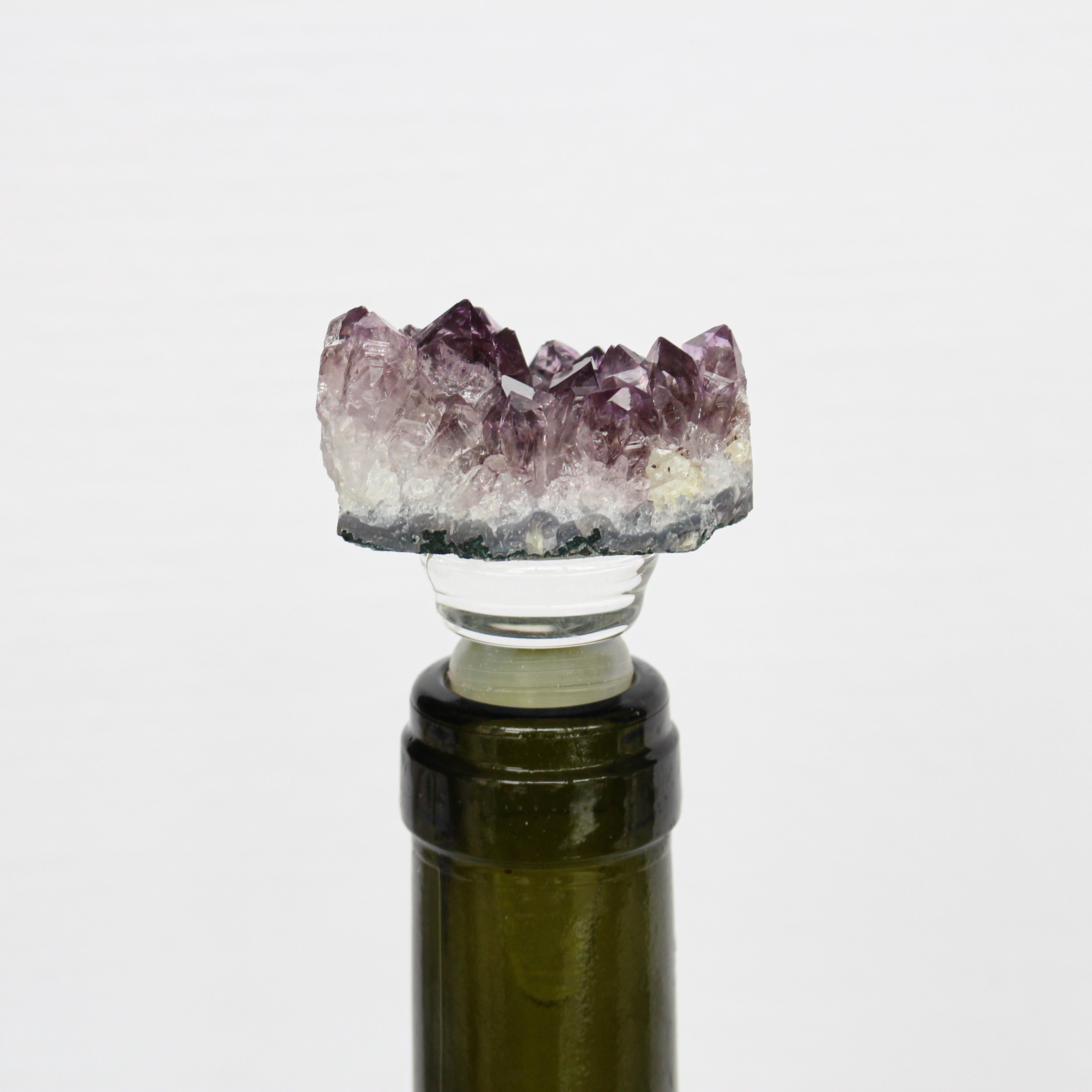 Amethyst Druzy Wine Stopper in Acrylic