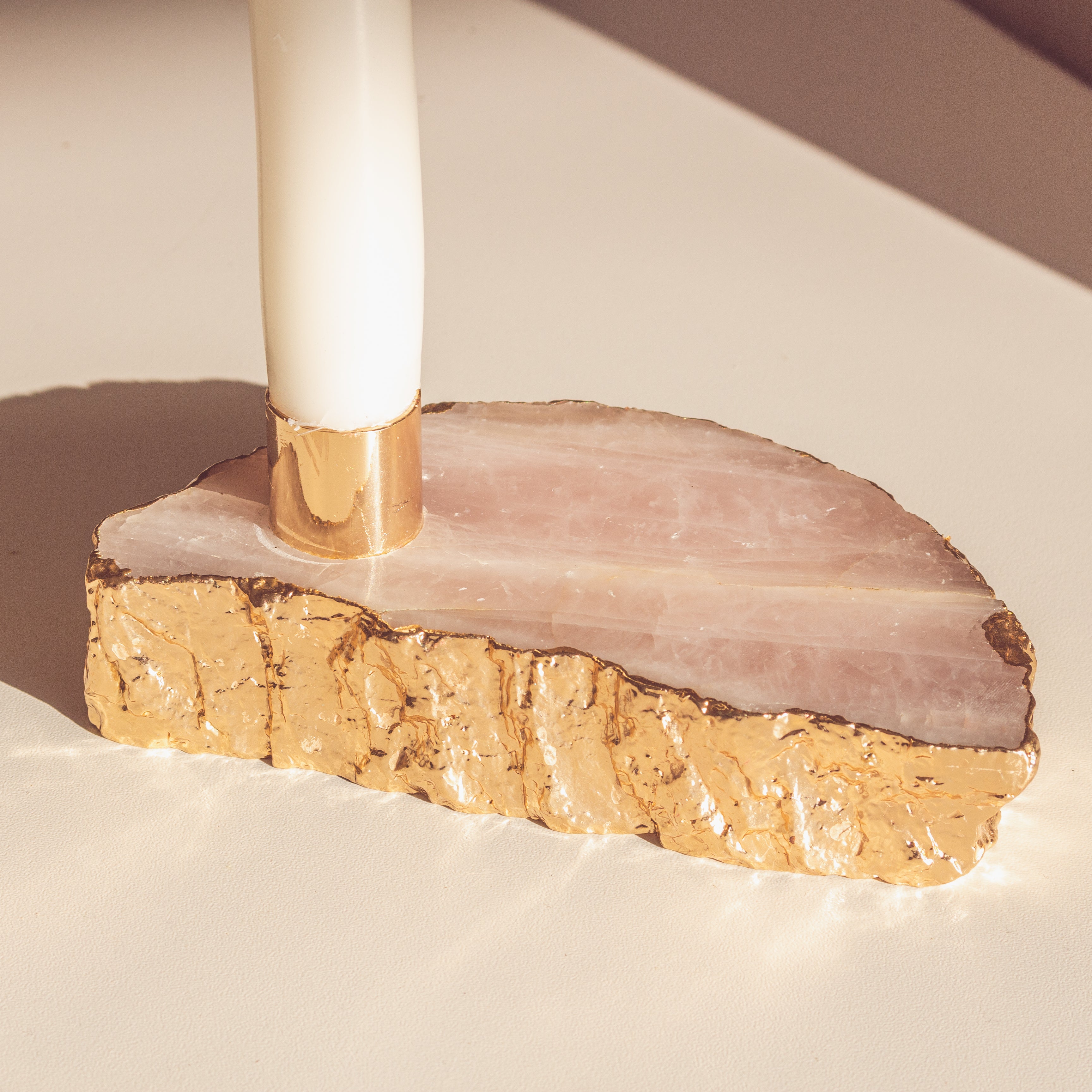 Crystal Slab Candle Holder