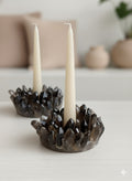 Smokey Quartz Crown Candle Holder