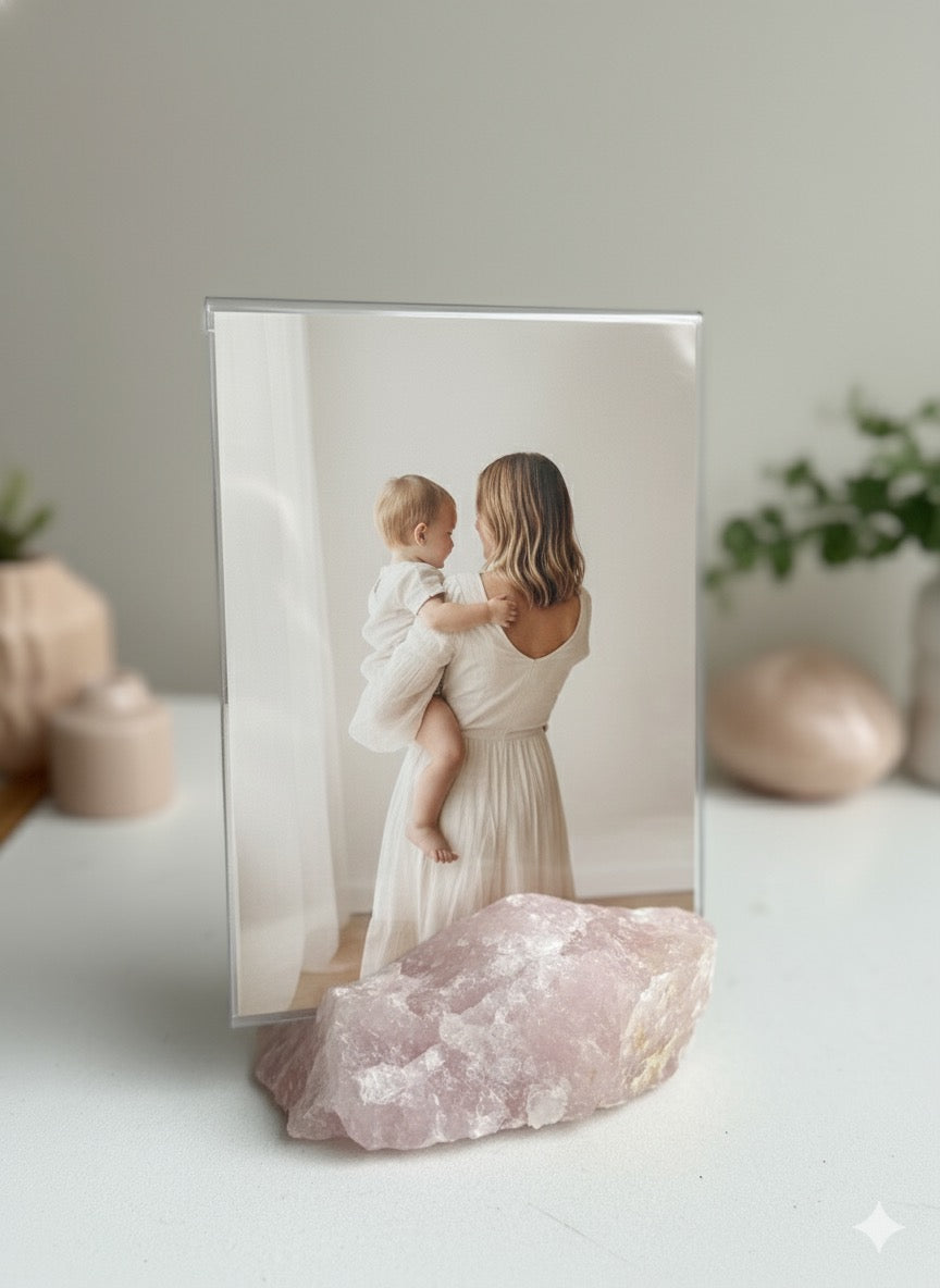 Quartz Stand Picture Frame Rose Quartz Rough