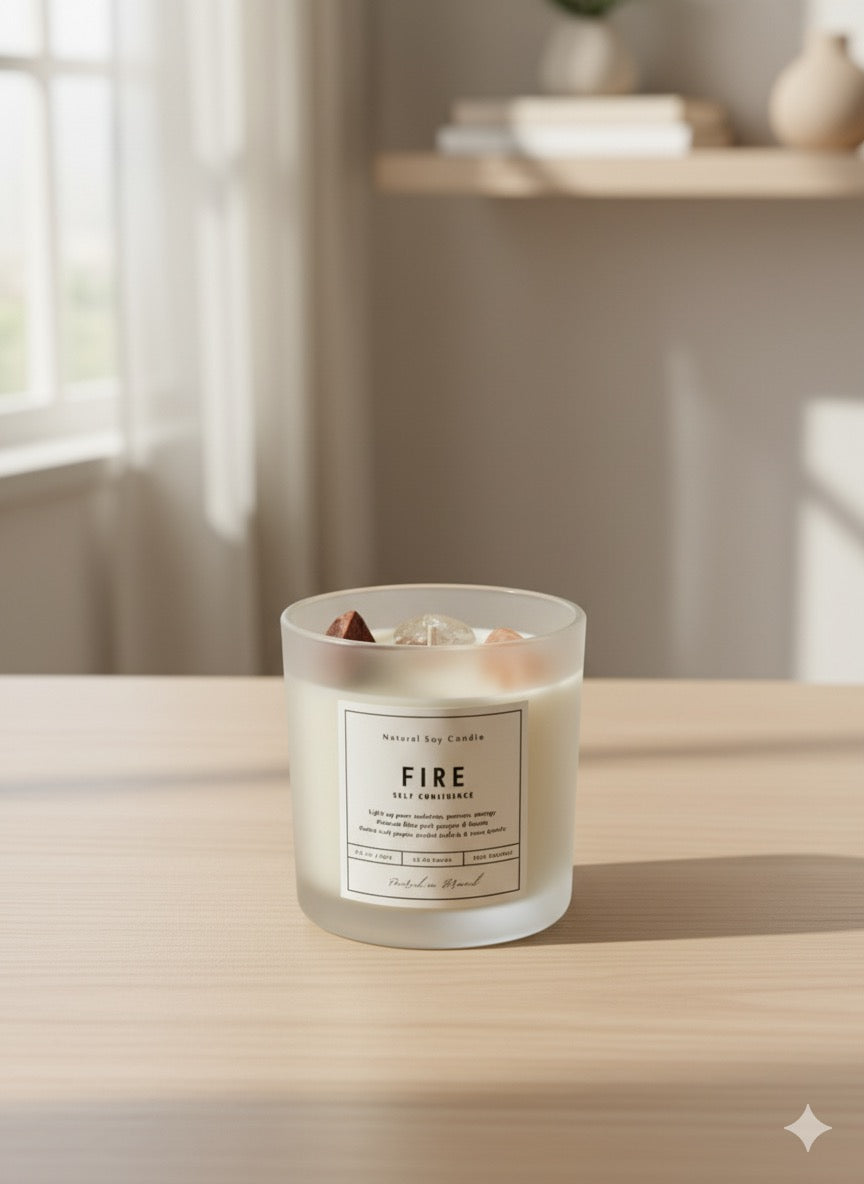 Crystal Soywax 4 Elements Candle - Fire
