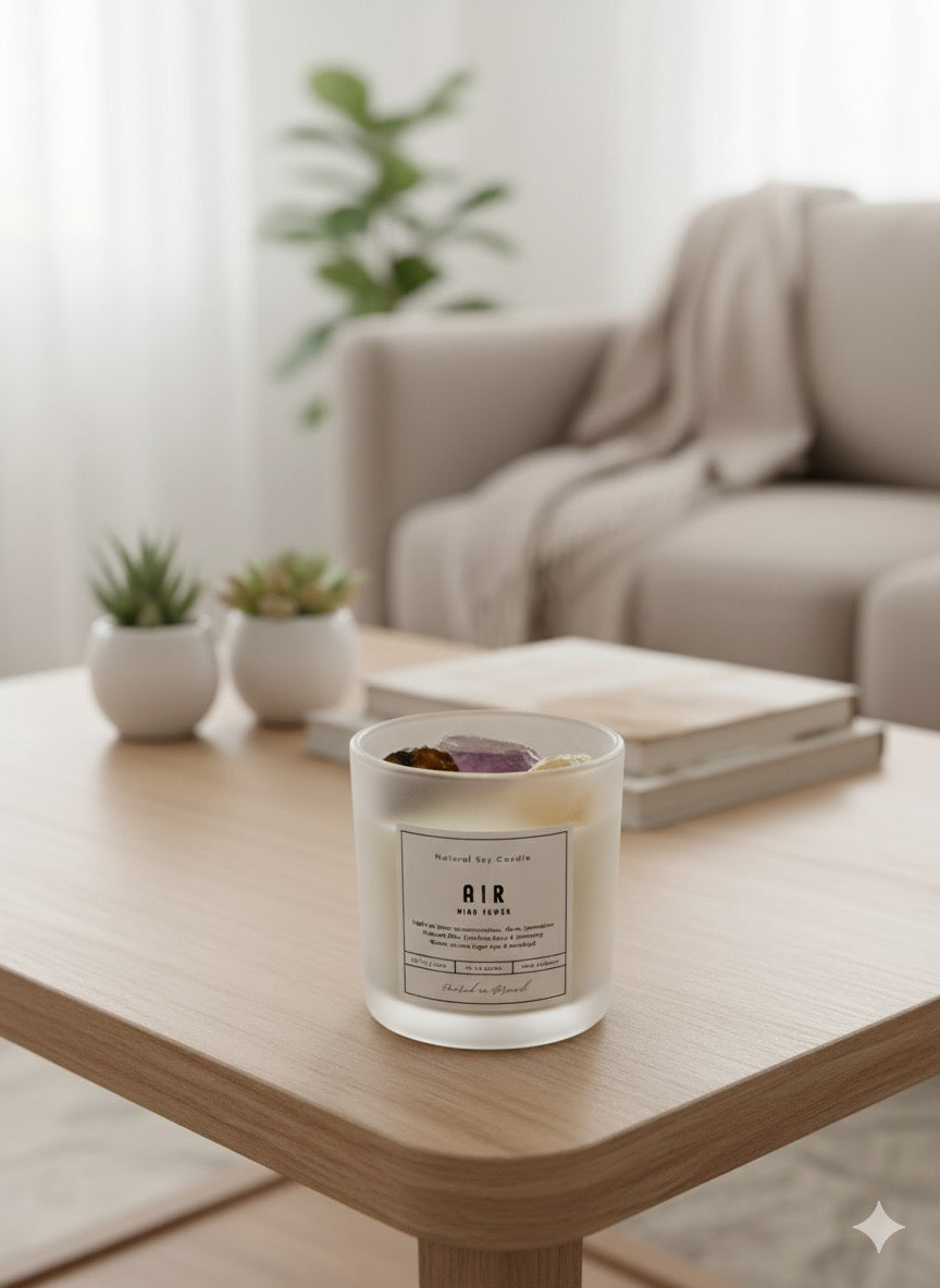 Crystal Soywax 4 Elements Candle - Air
