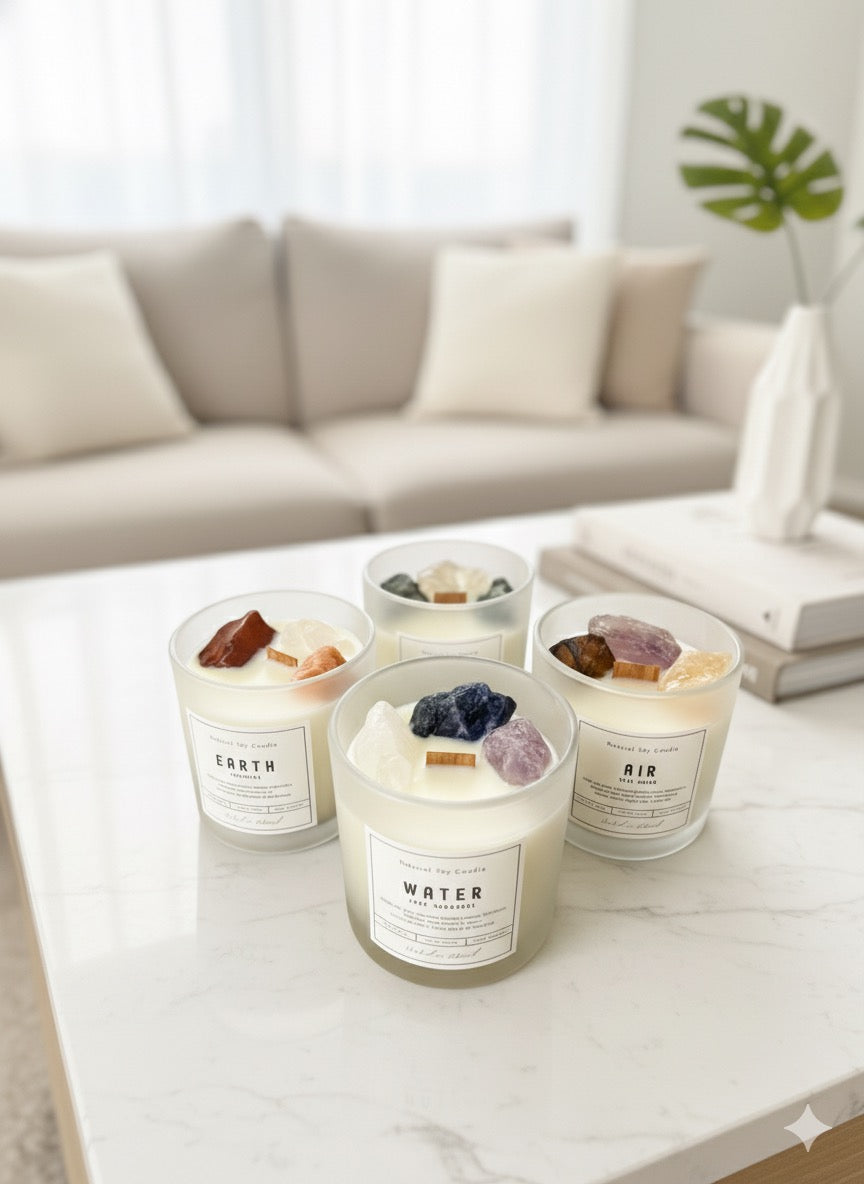 Crystal Soywax 4 Elements Candle - Air