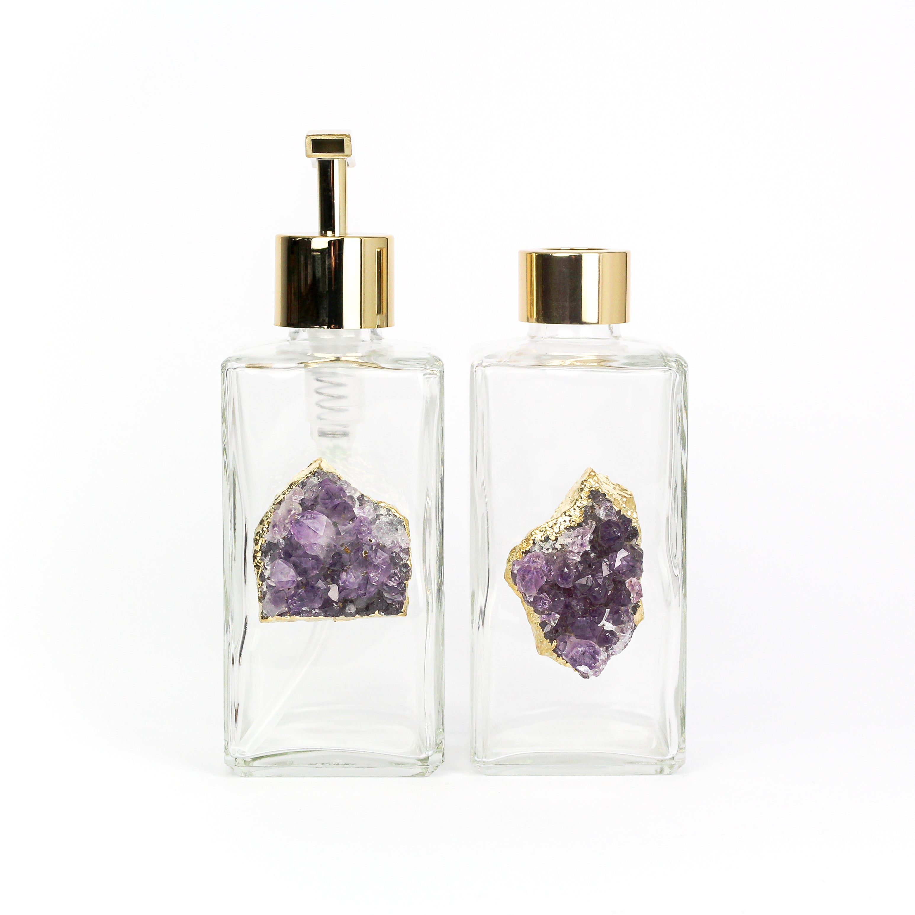 Handcrafted Crystal Glass Dispenser & Diffuser Set - 2 Piece