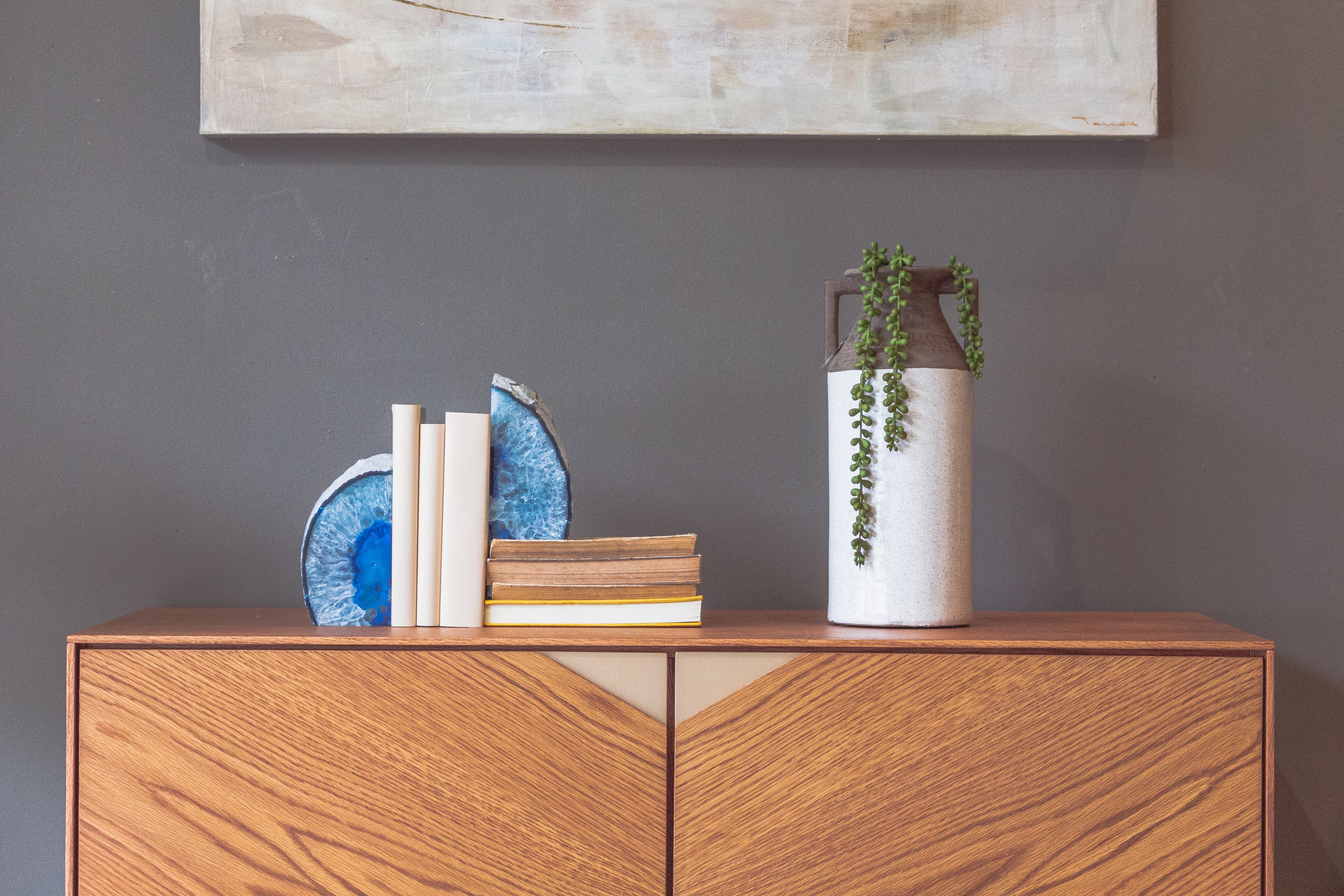 Agate Bookend Pair - Teal