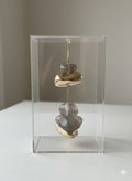 Tumble Quartz Equilibrium Acrylic Box - Clear Quartz Cluster