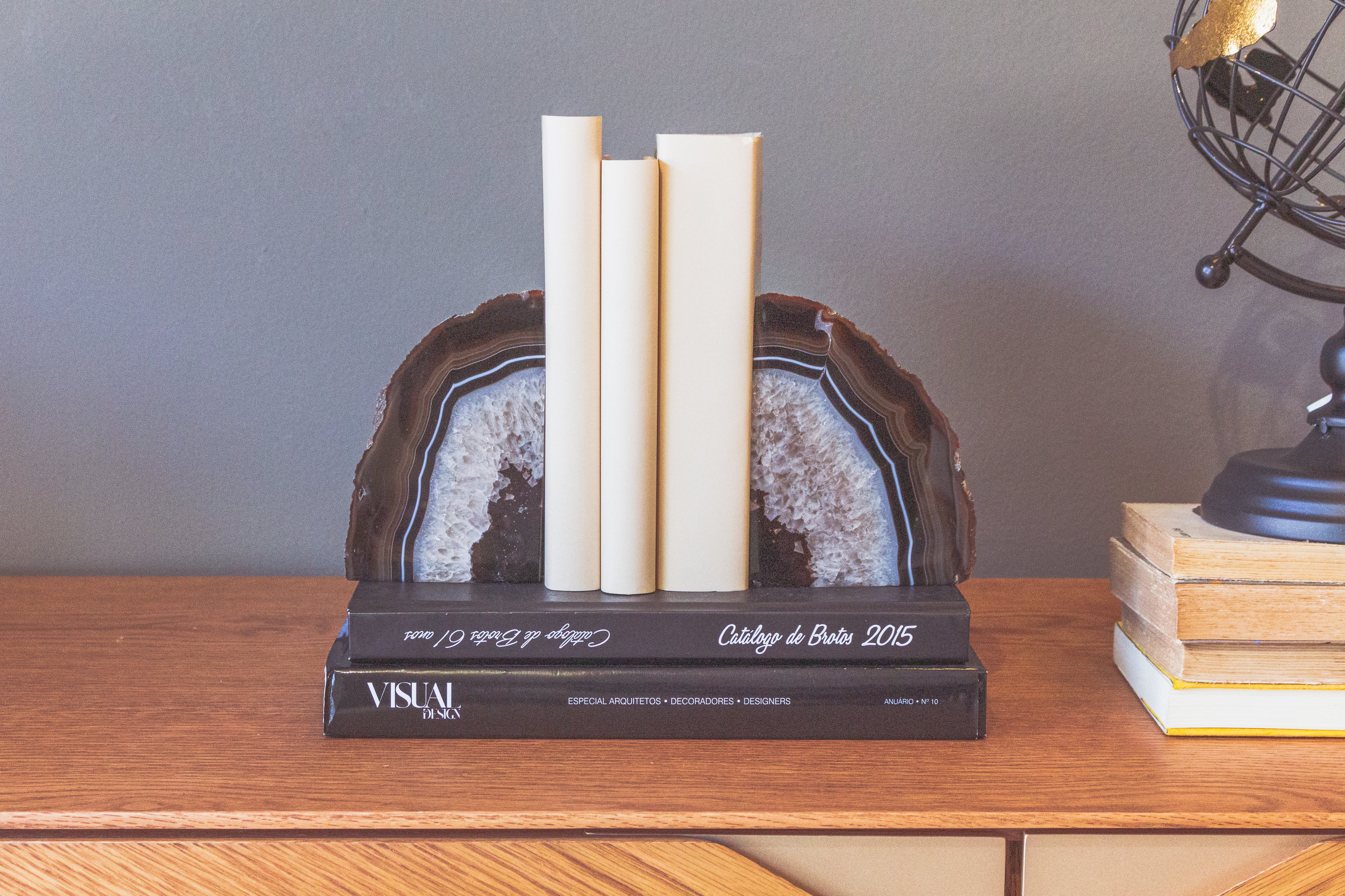 Agate Bookend Pair - Black