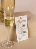Crystal Quartz Wine Glass Charm Set