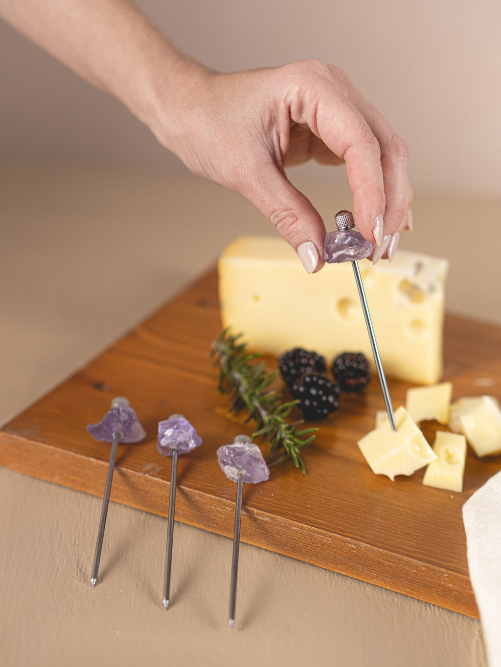 Amethyst Appetizer Pick Set