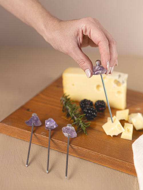 Amethyst Appetizer Pick Set