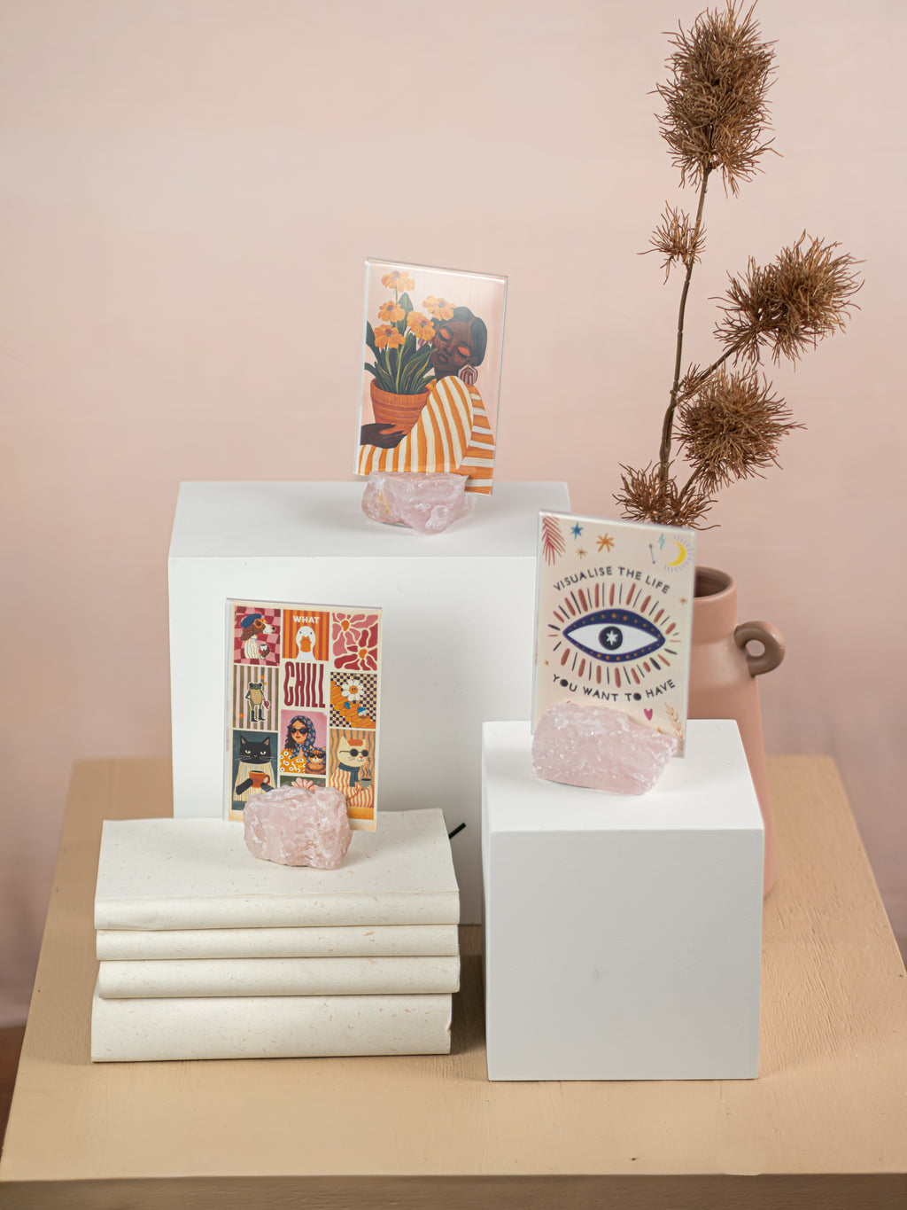 Rose Quartz Stand Picture Frame