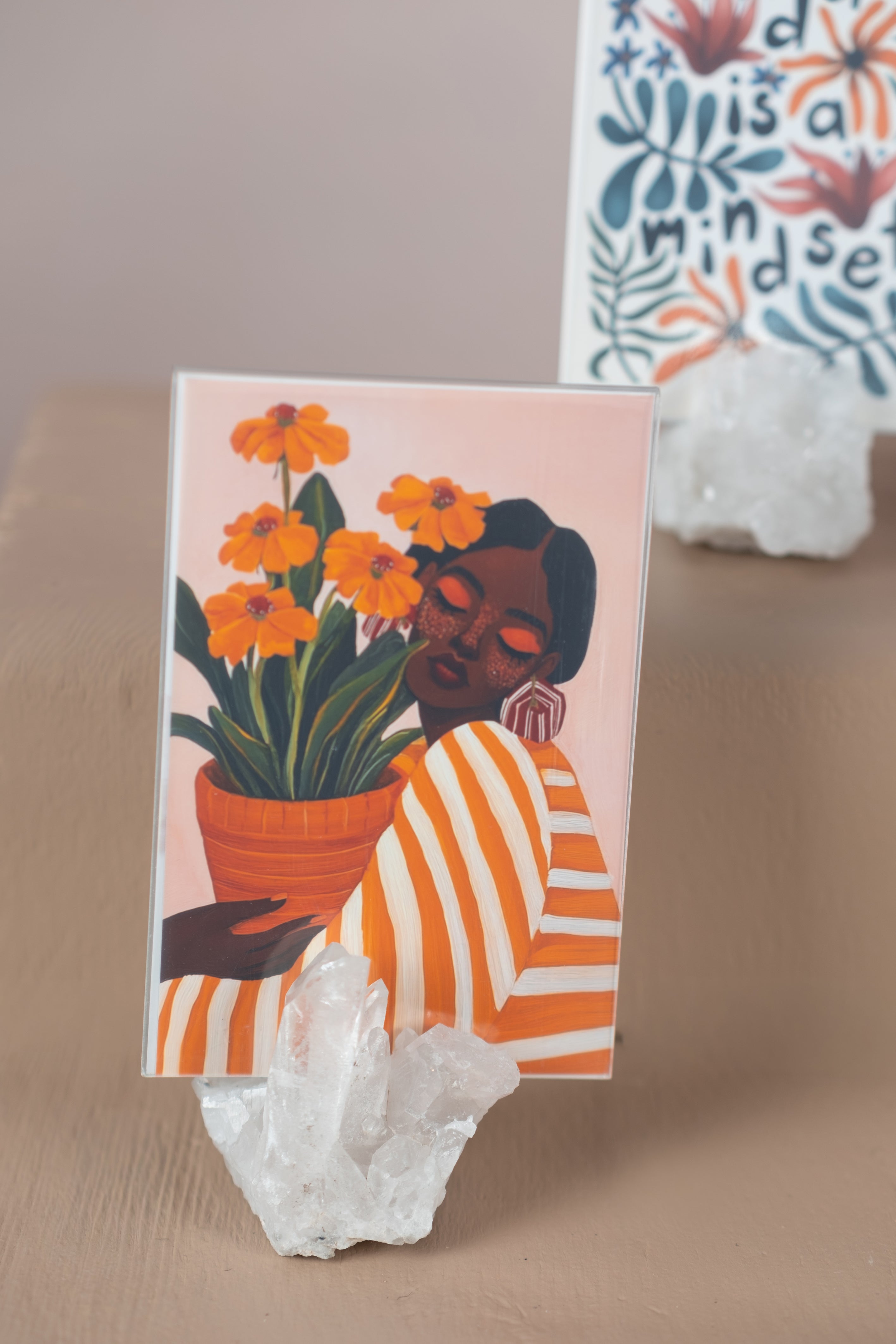 White Quartz Stand Picture Frame