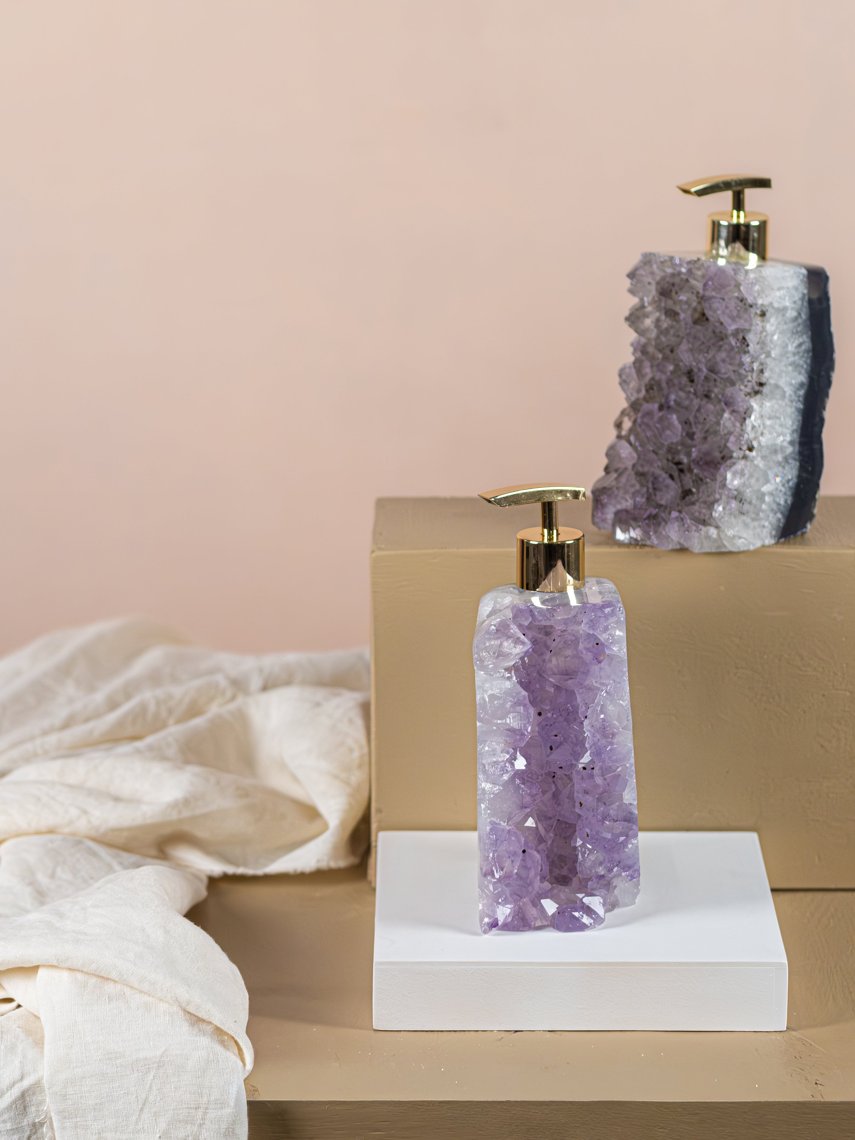 Amethyst Rough Soap Dispenser