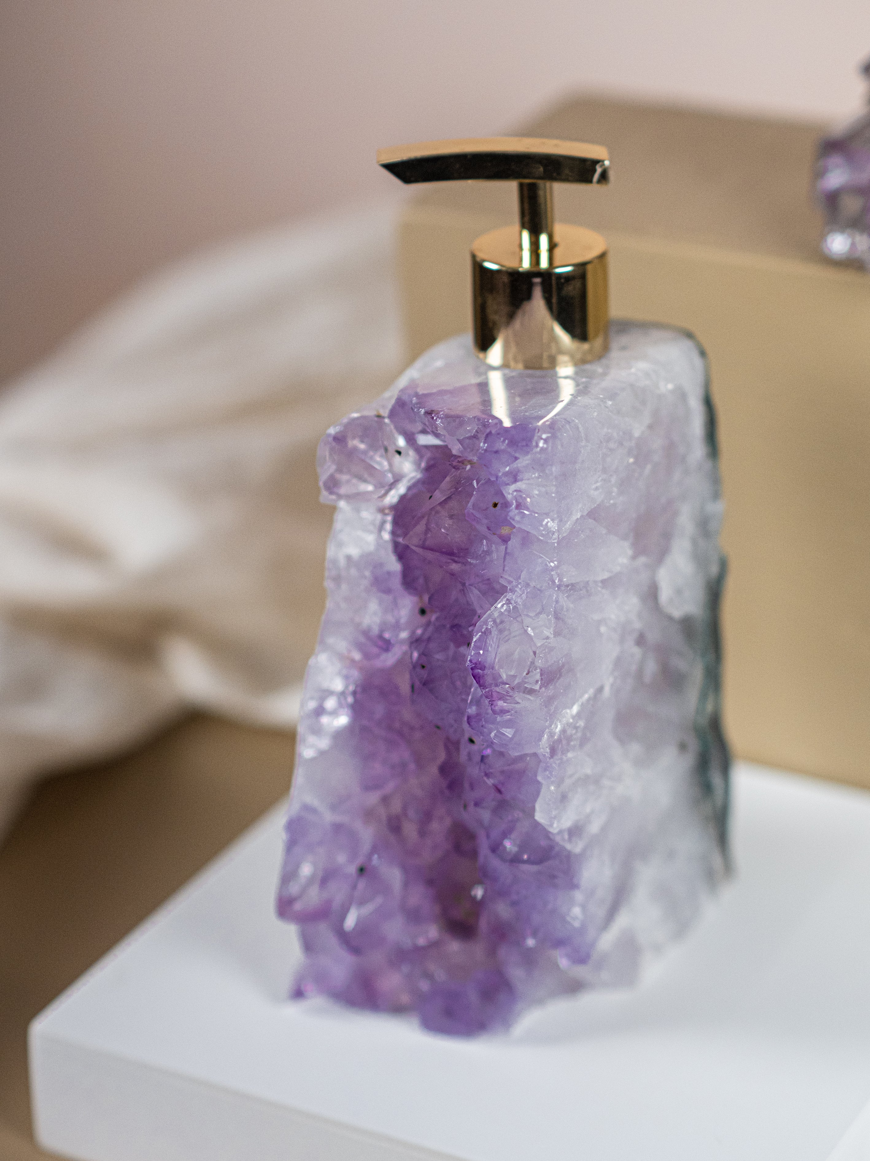 Amethyst Rough Soap Dispenser