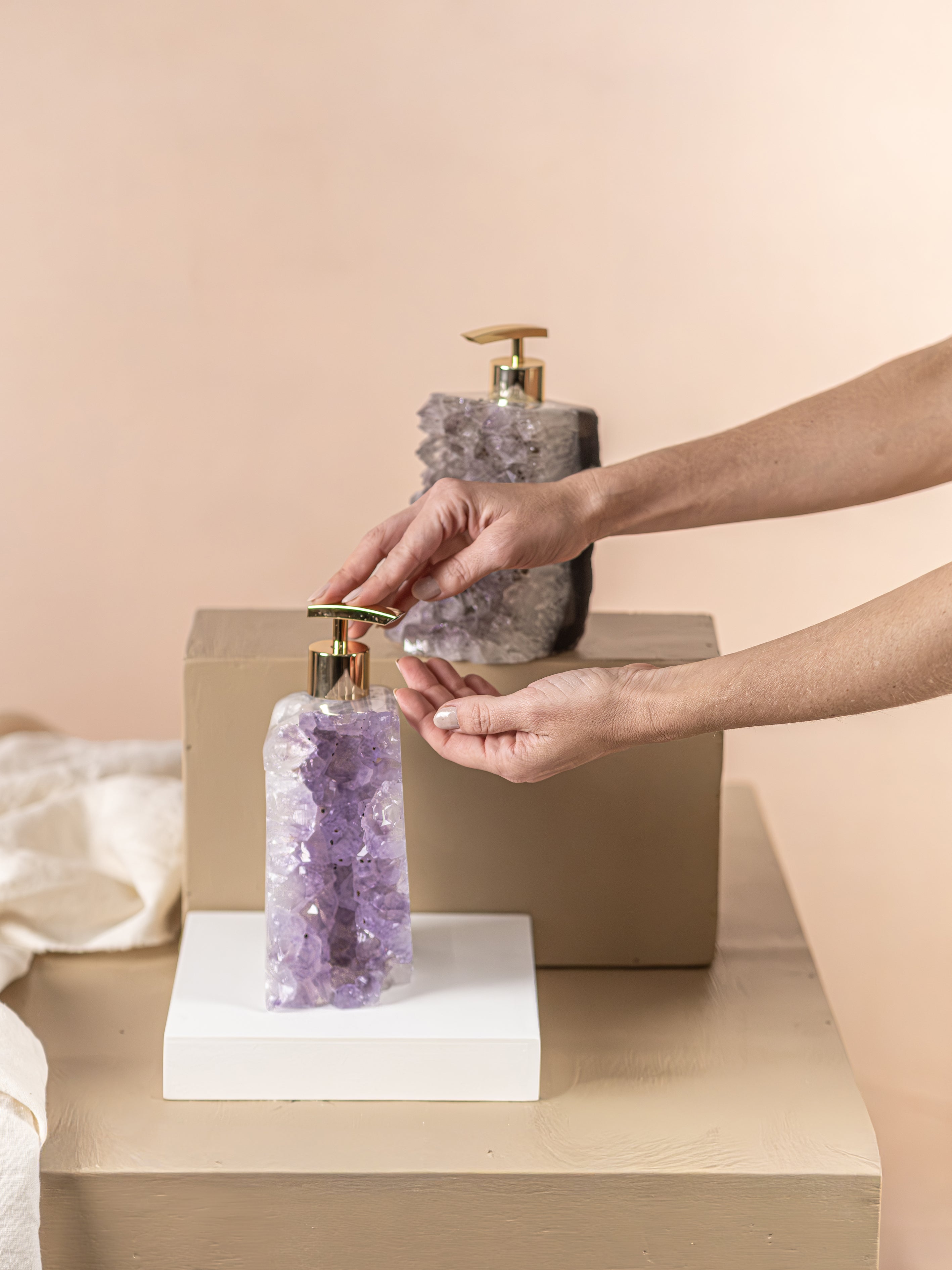 Amethyst Rough Soap Dispenser